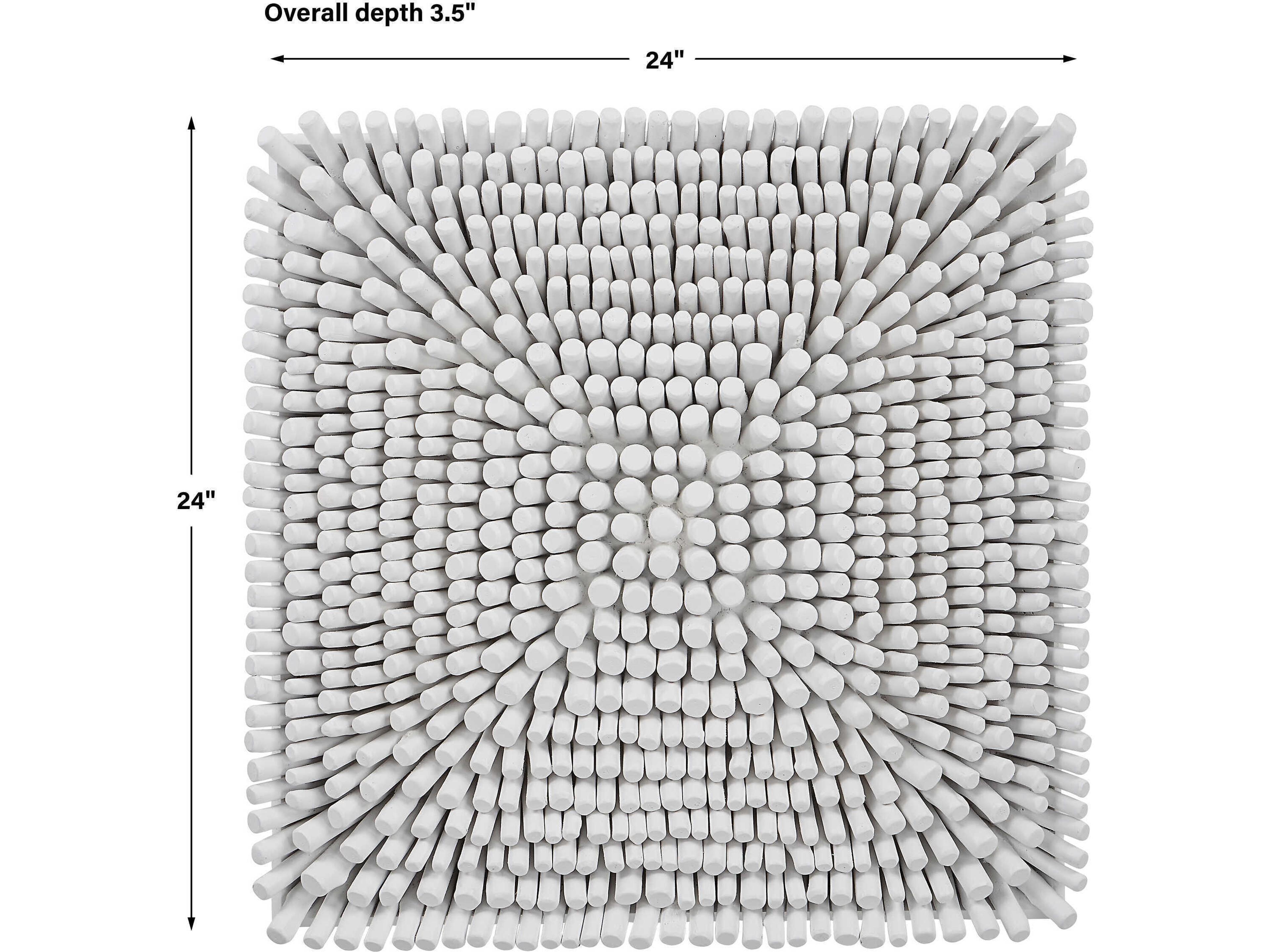 Uttermost Portside Matte White Wood Wall Panel