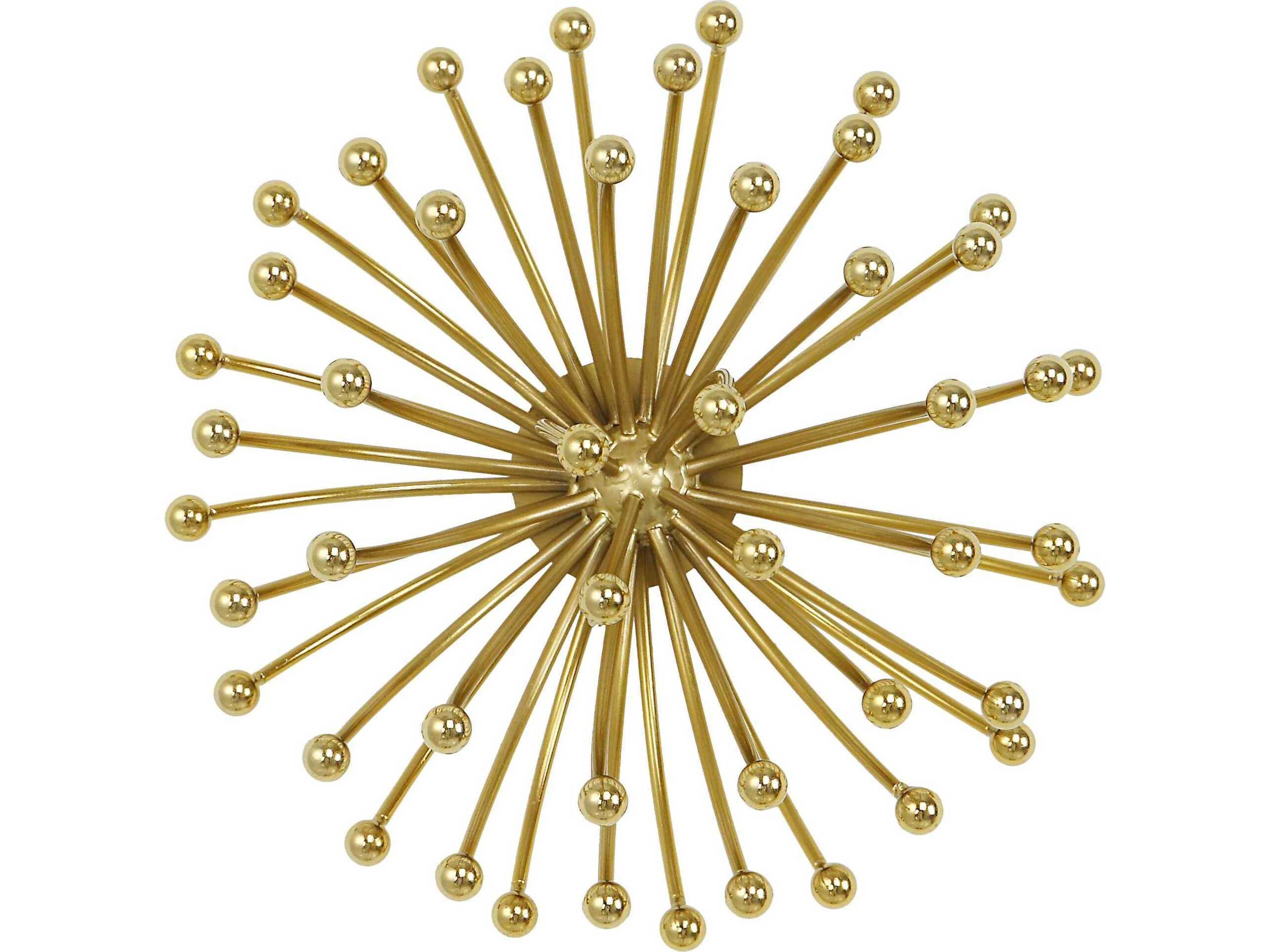 Uttermost Aga Plated Gold Metal Wall Art Set of 3