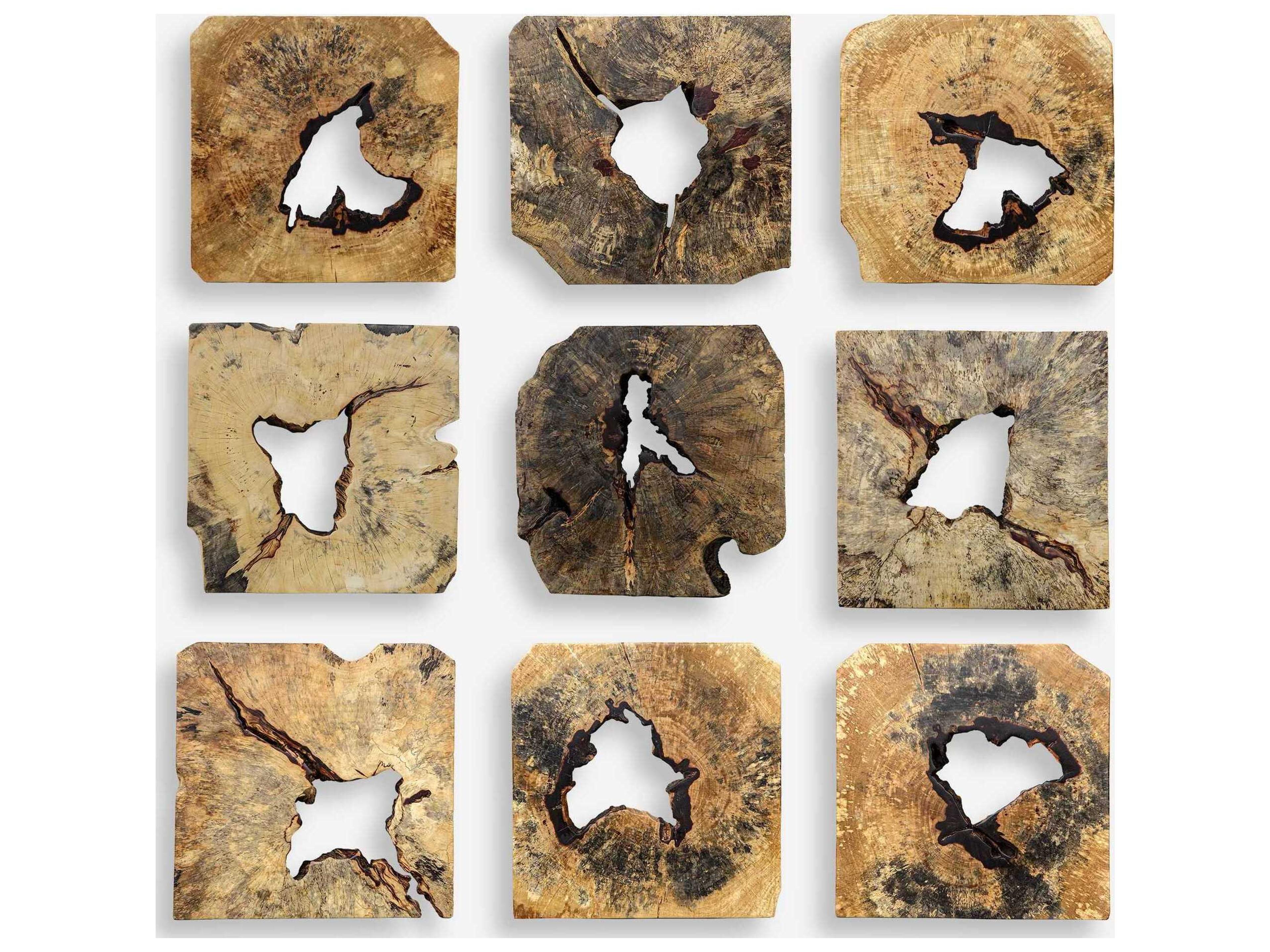 Bahati Wood Wall Art Set of 9