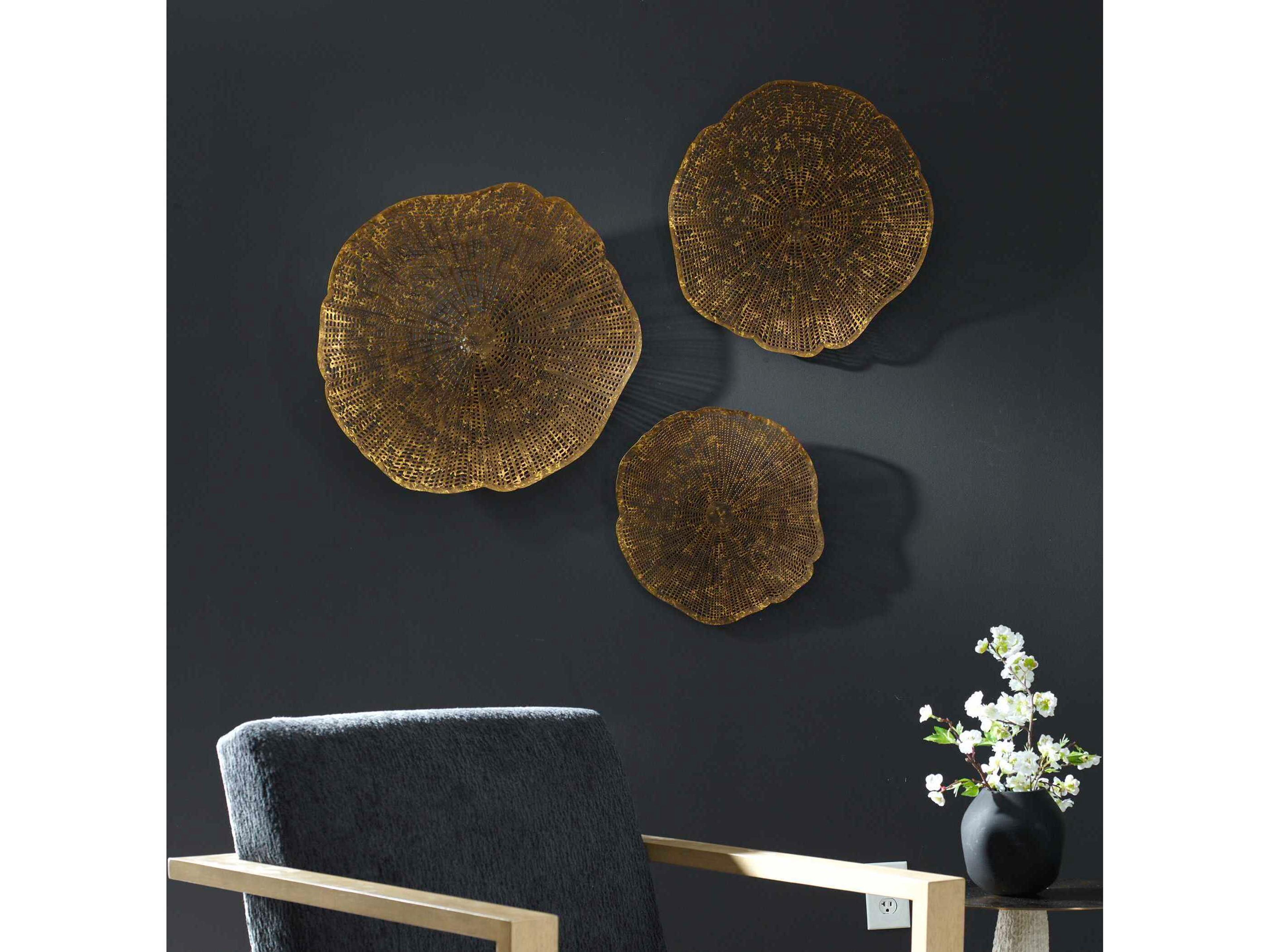 Uttermost Radiance Gold Metal Wall Decor (Set of 3)