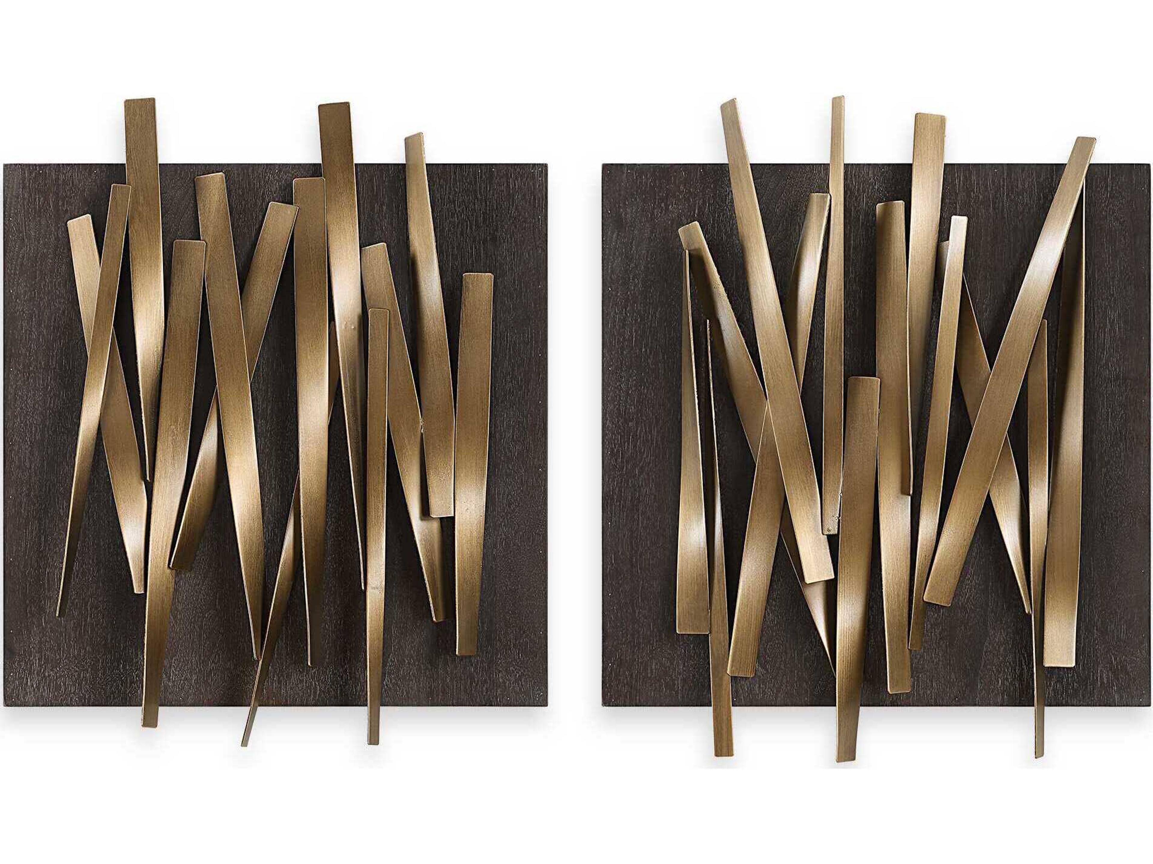 Uttermost Crosshatch Metal Wall Decor Set of 2