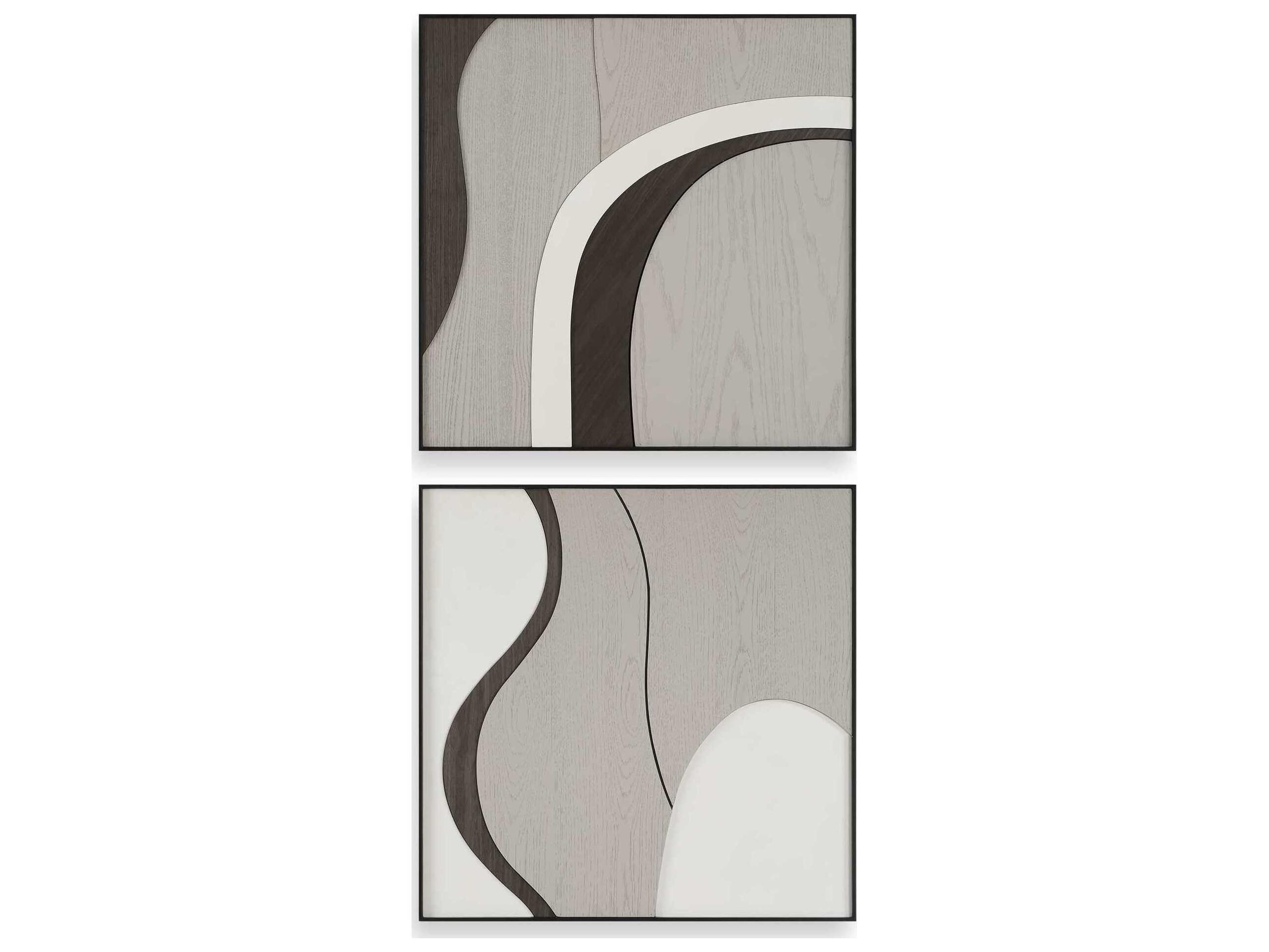 Uttermost Joel Modern Wood Wall Art Set of 2