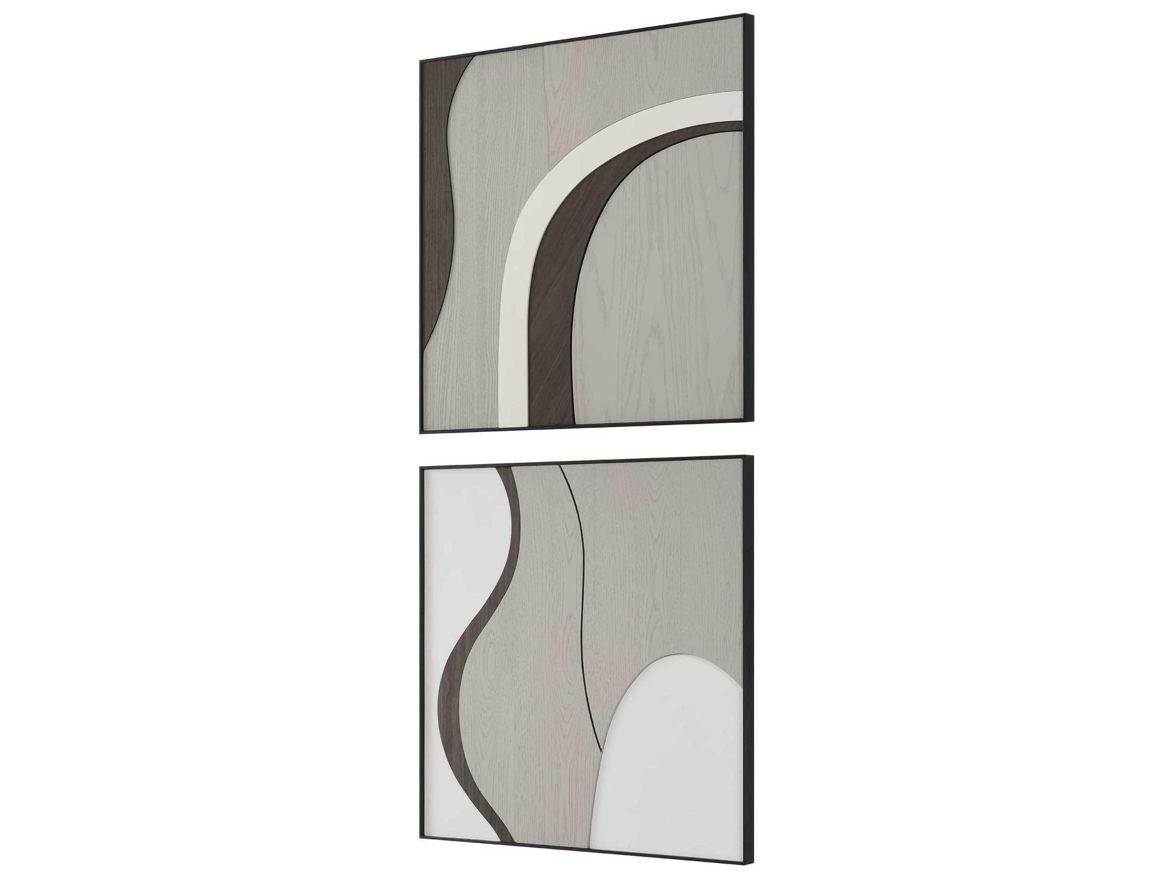 Uttermost Joel Modern Wood Wall Art Set of 2