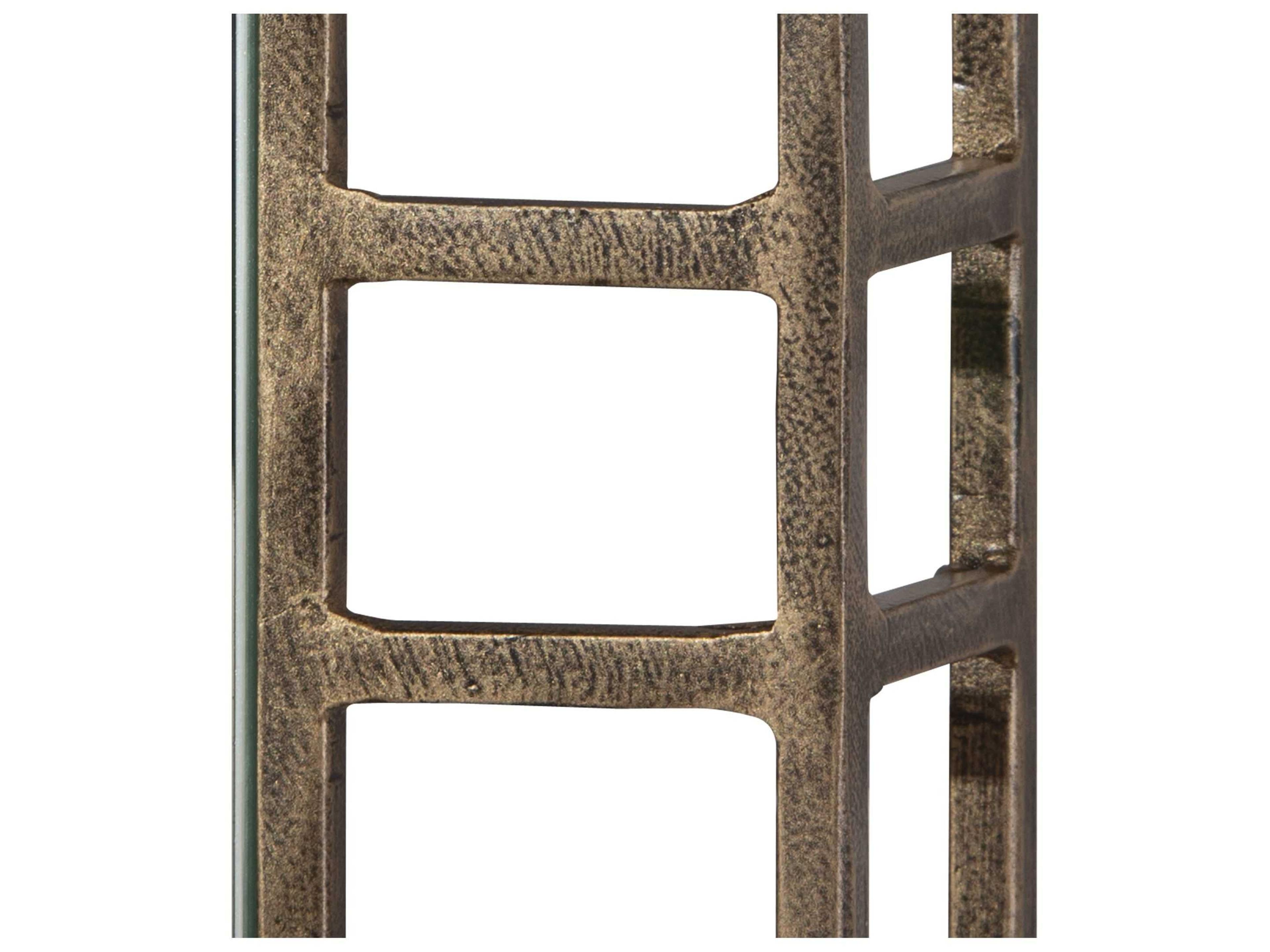 Uttermost Rutledge Antiqued Gold Rectangular Wall Mirror Set of 2