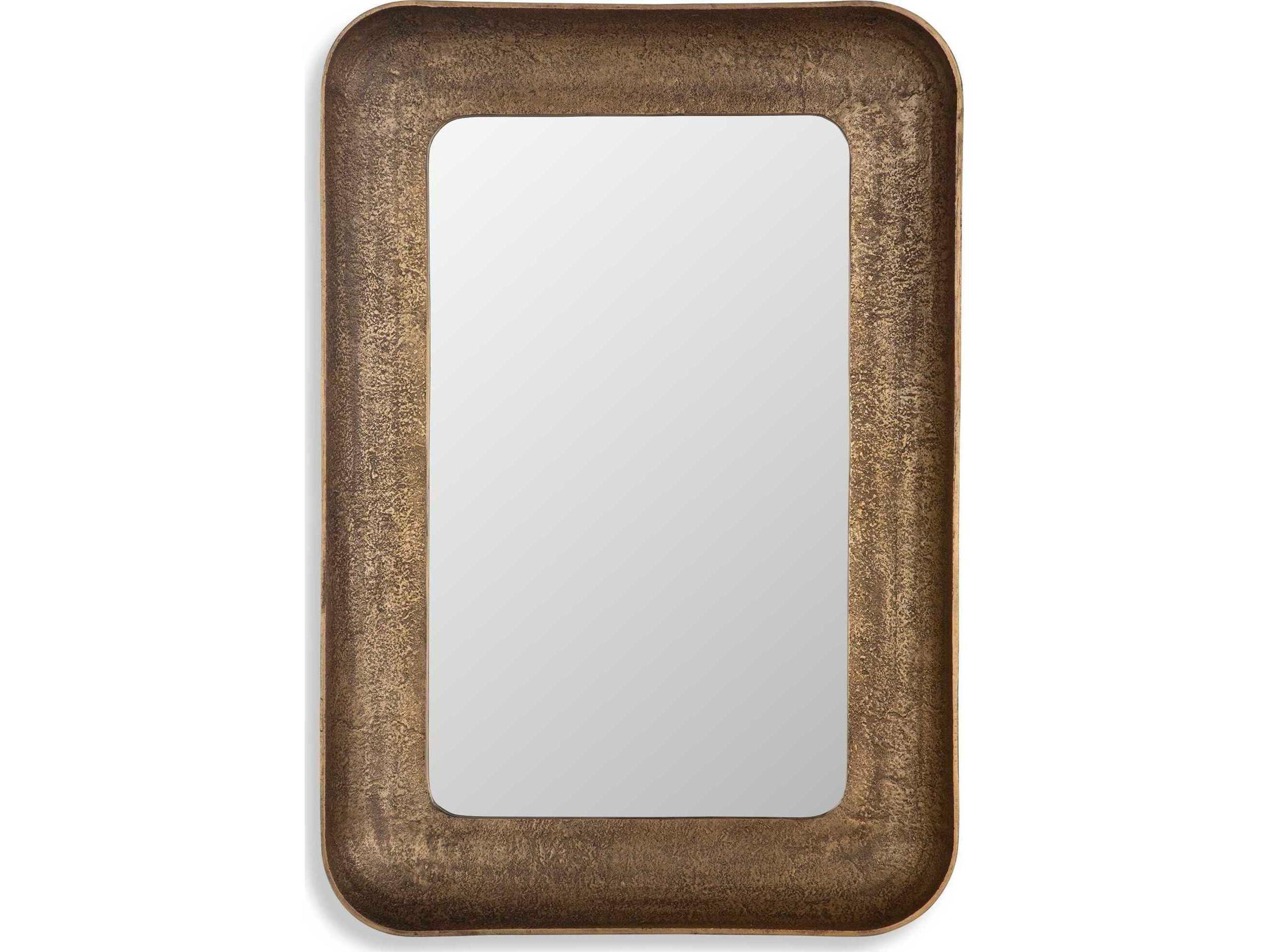 Alvaro Antique Brass Rectangular Wall Mirror