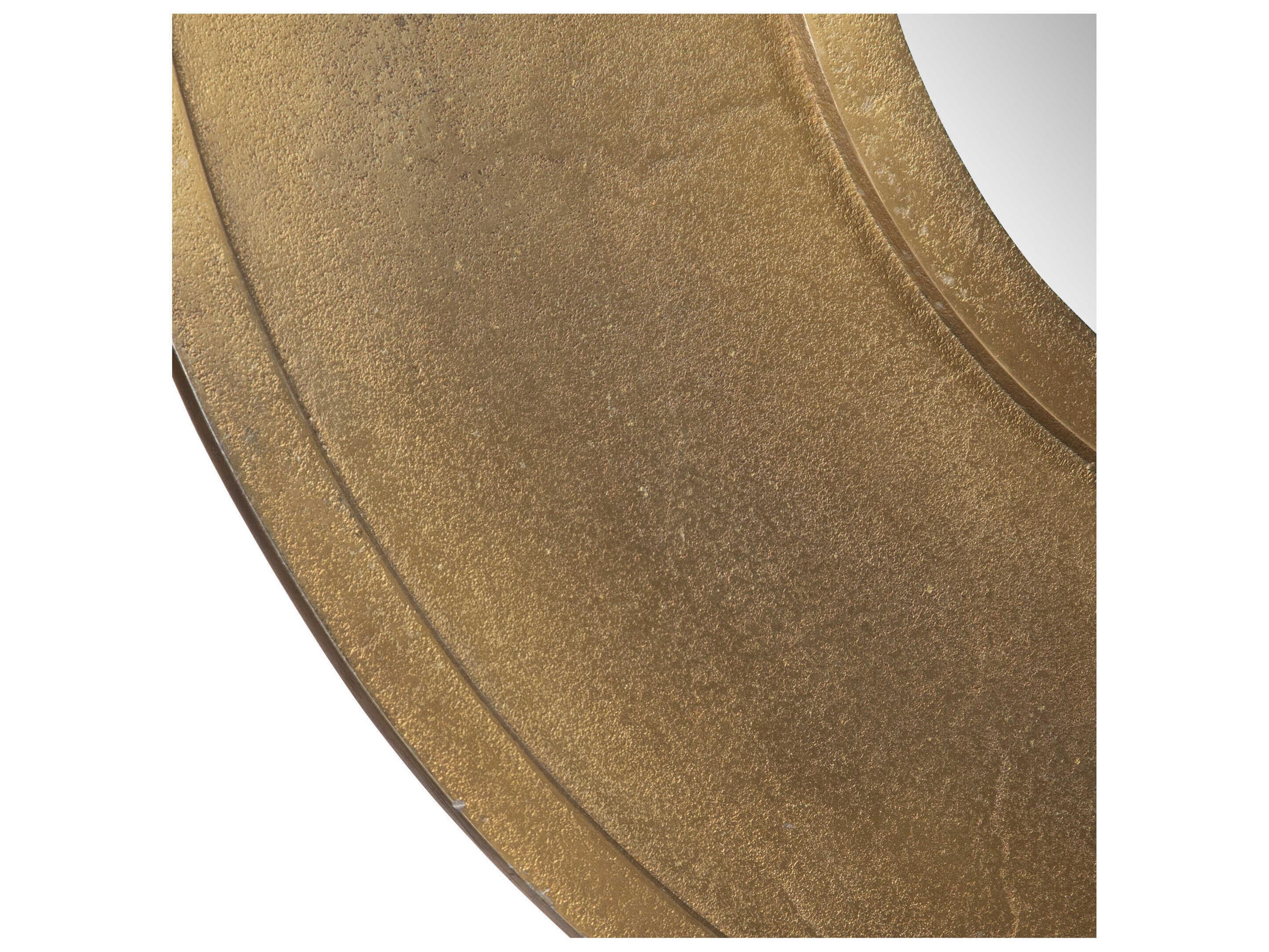 Uttermost Axel Antique Brass Round Wall Mirror