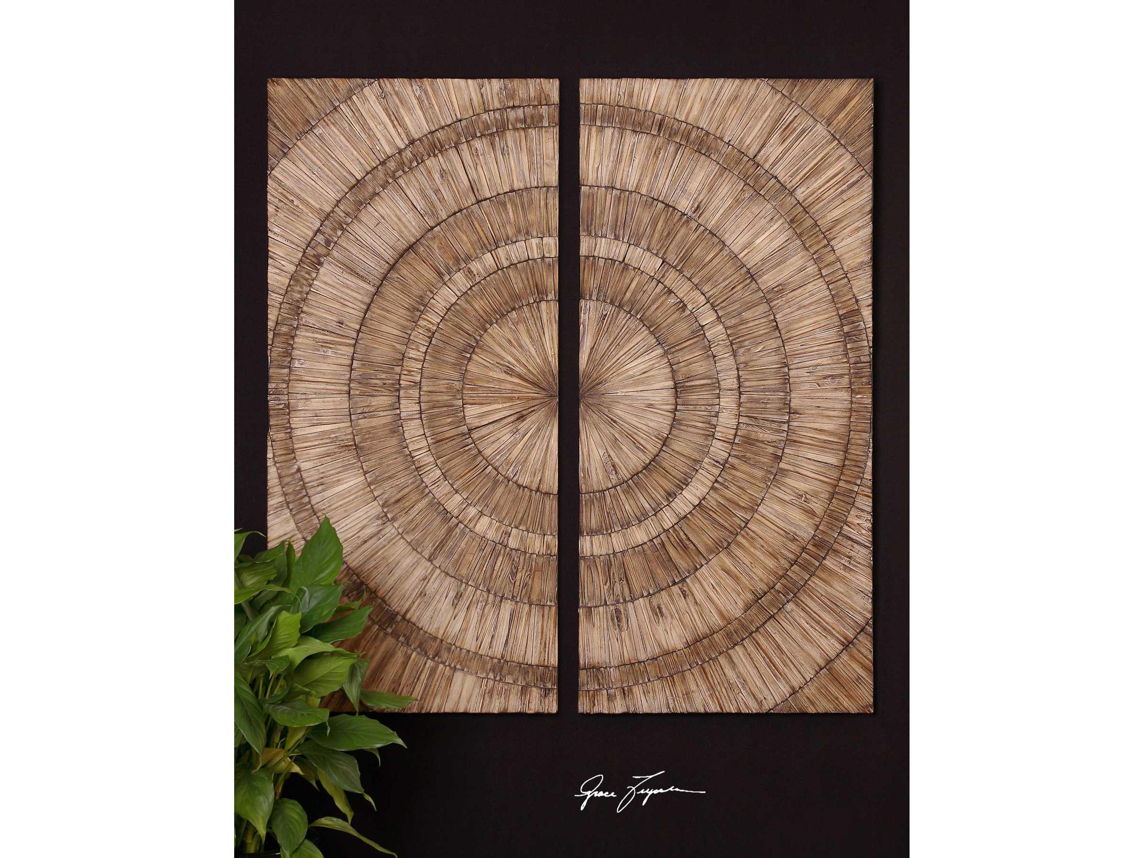 Uttermost Lanciano Wood Wall Art Set of 2