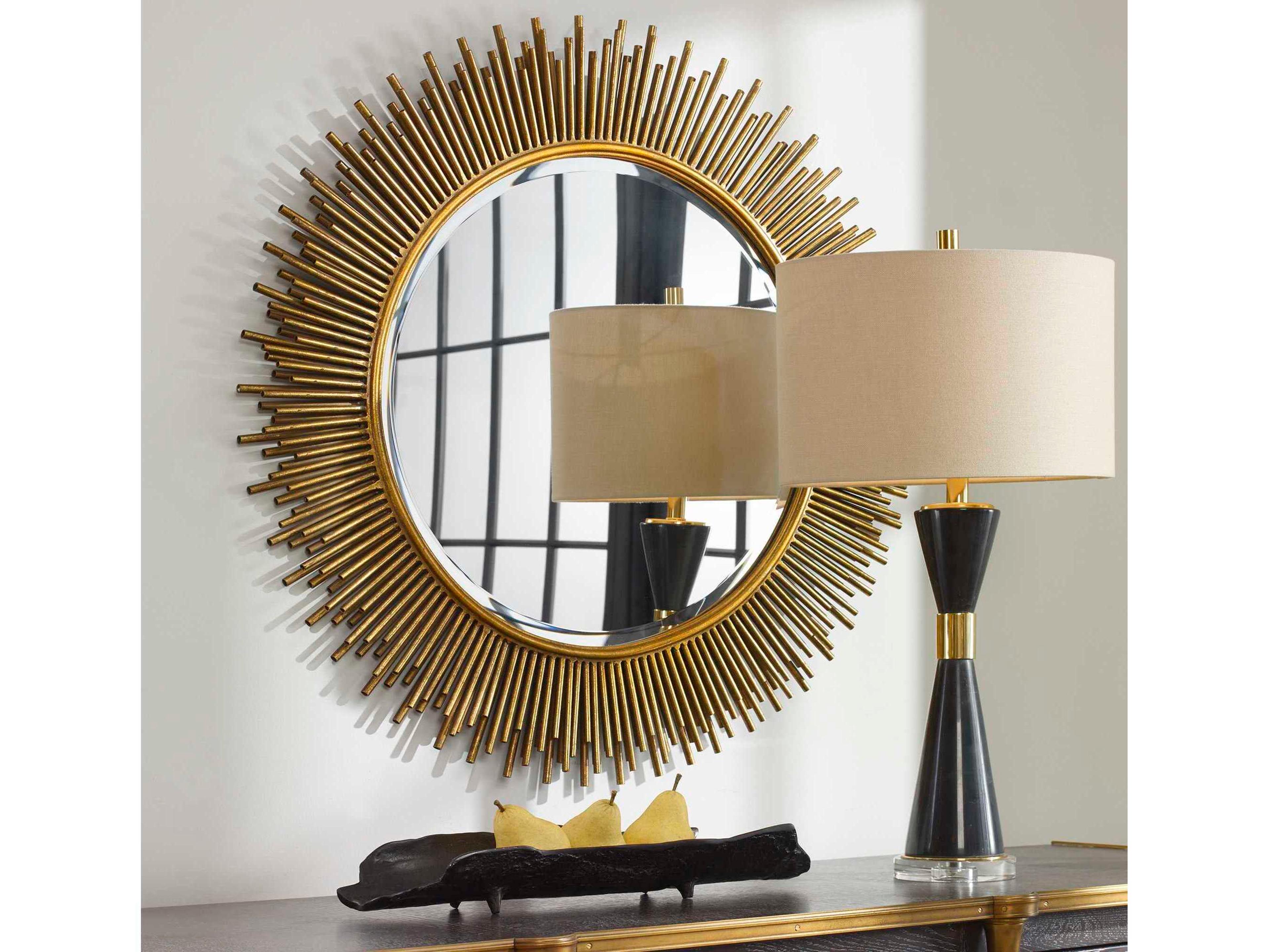 Uttermost Marlo Round Gold Wall Mirror