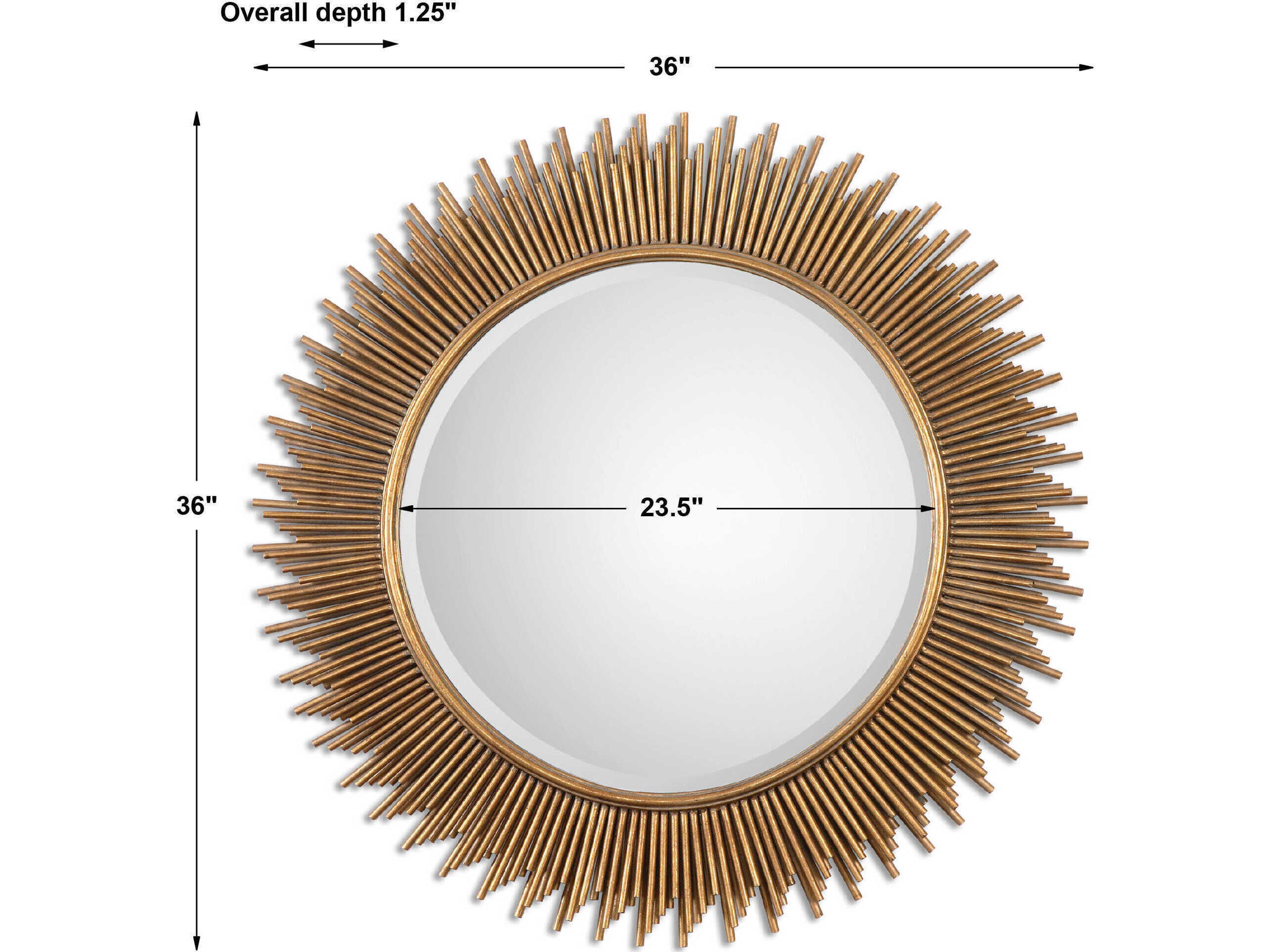 Uttermost Marlo Round Gold Wall Mirror