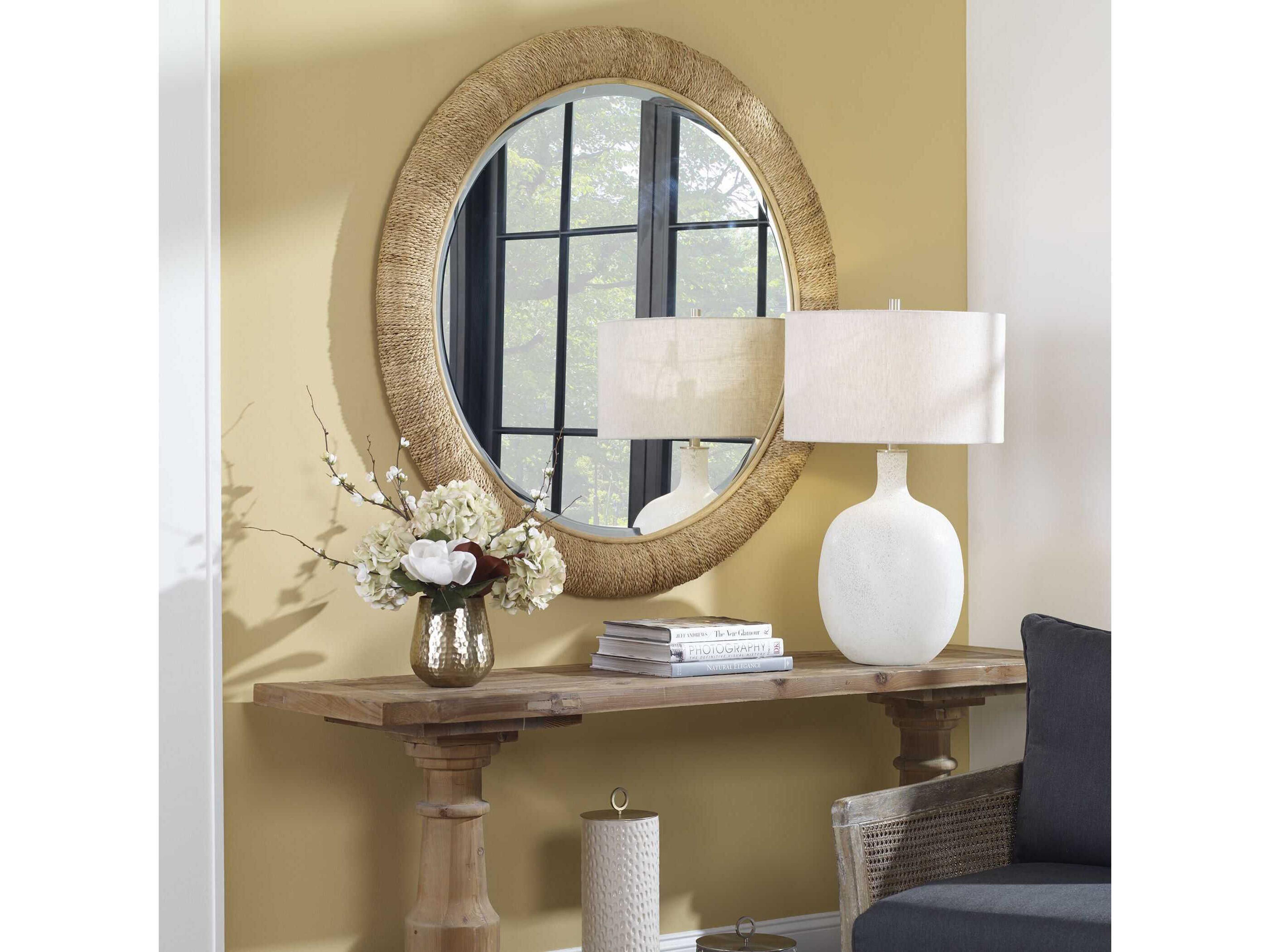 Uttermost Mariner Natural Round Wall Mirror