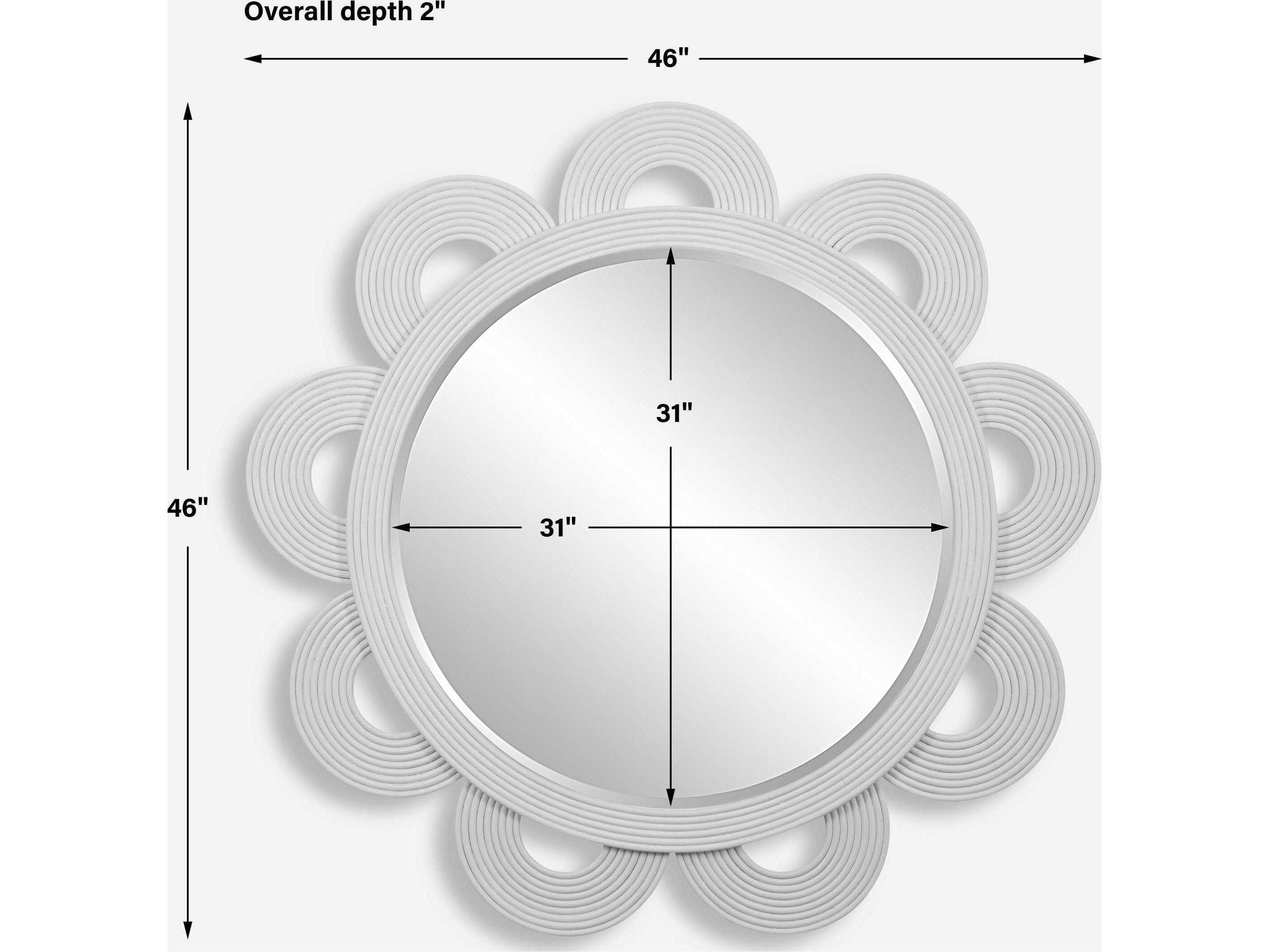 Uttermost Clematis Round Wall Mirror