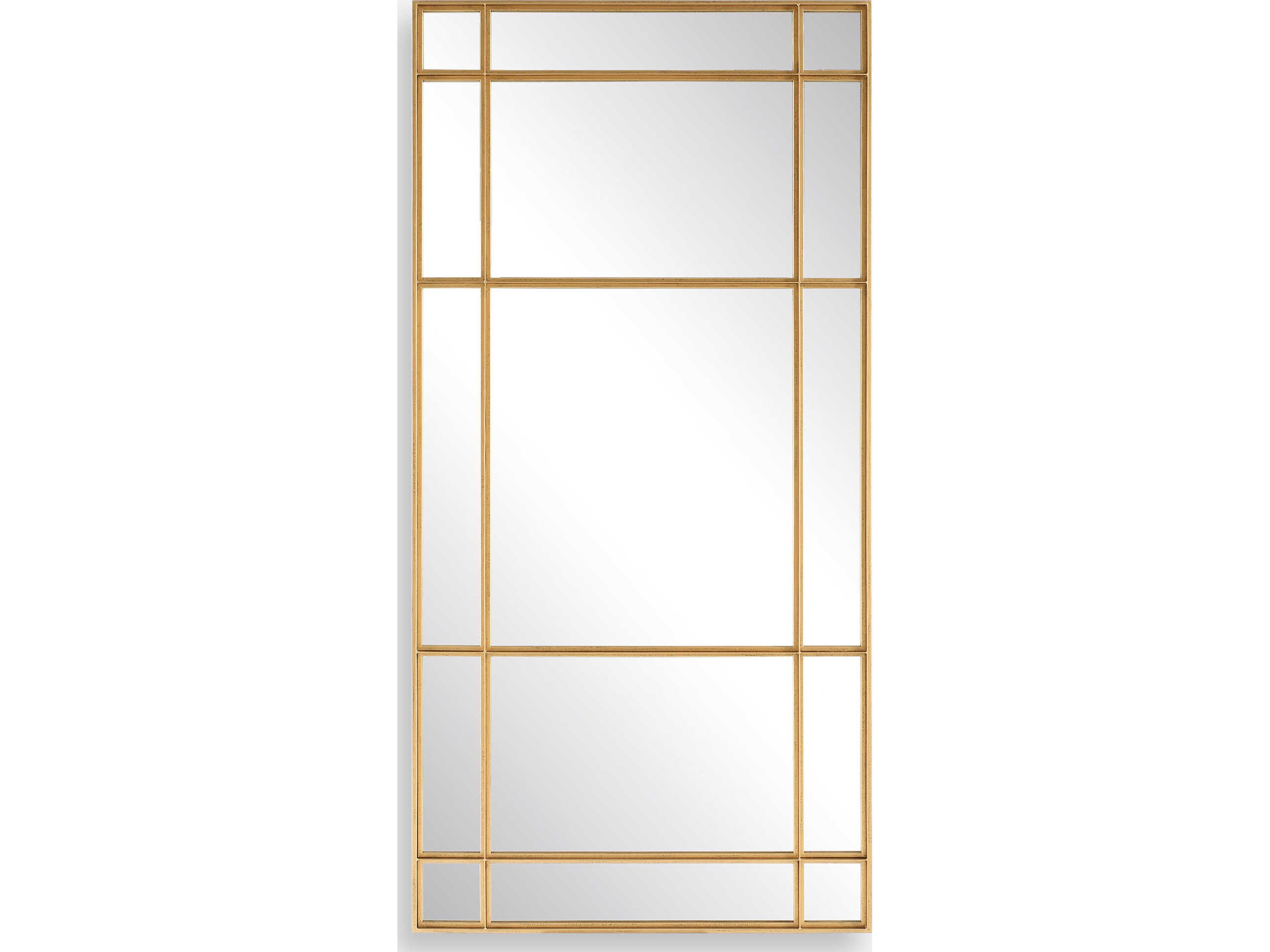 Spurgeon Antiqued Gold Rectangular Floor Mirror