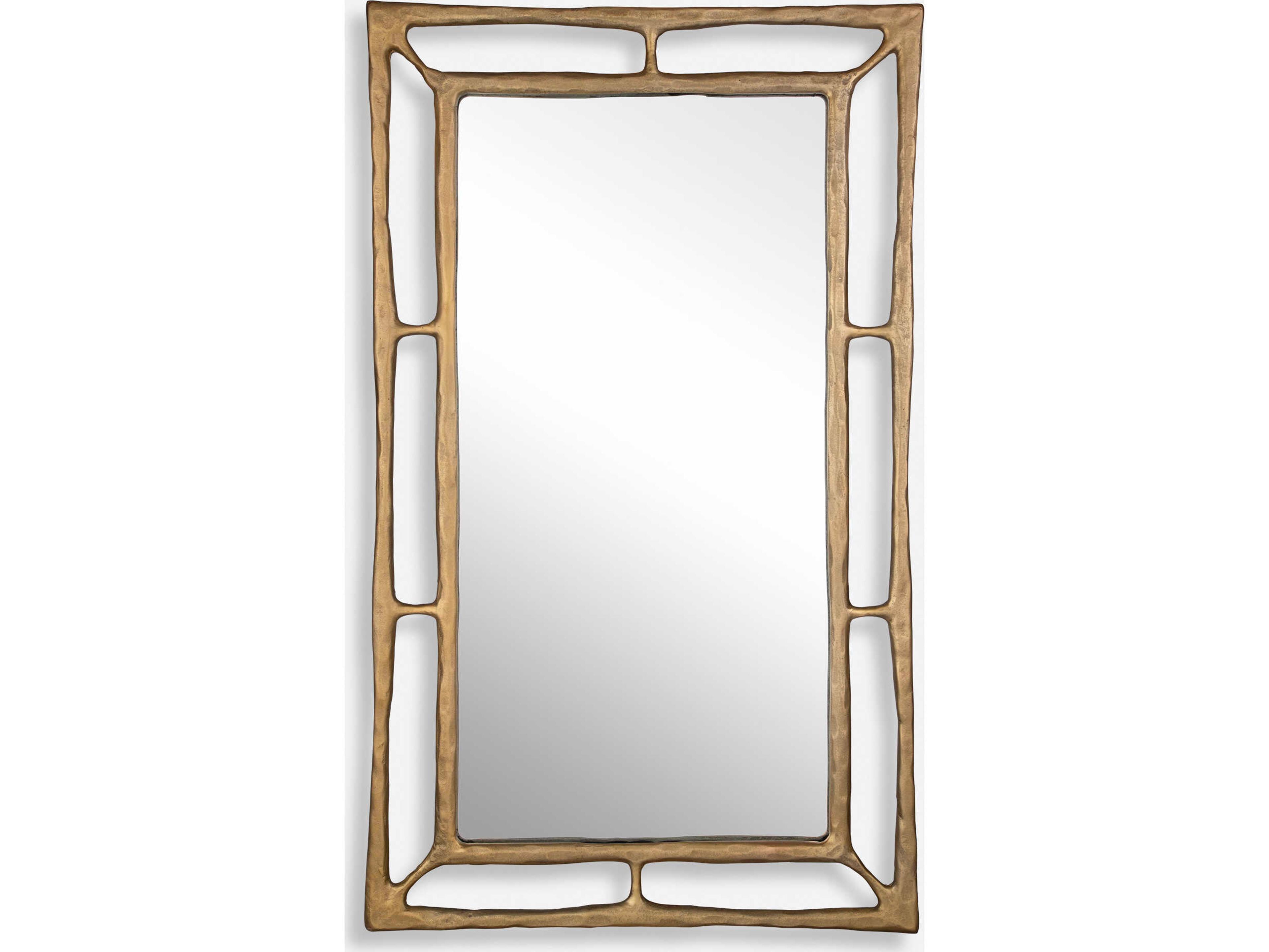 Uttermost Felix Antiqued Brass Rectangular Wall Mirror