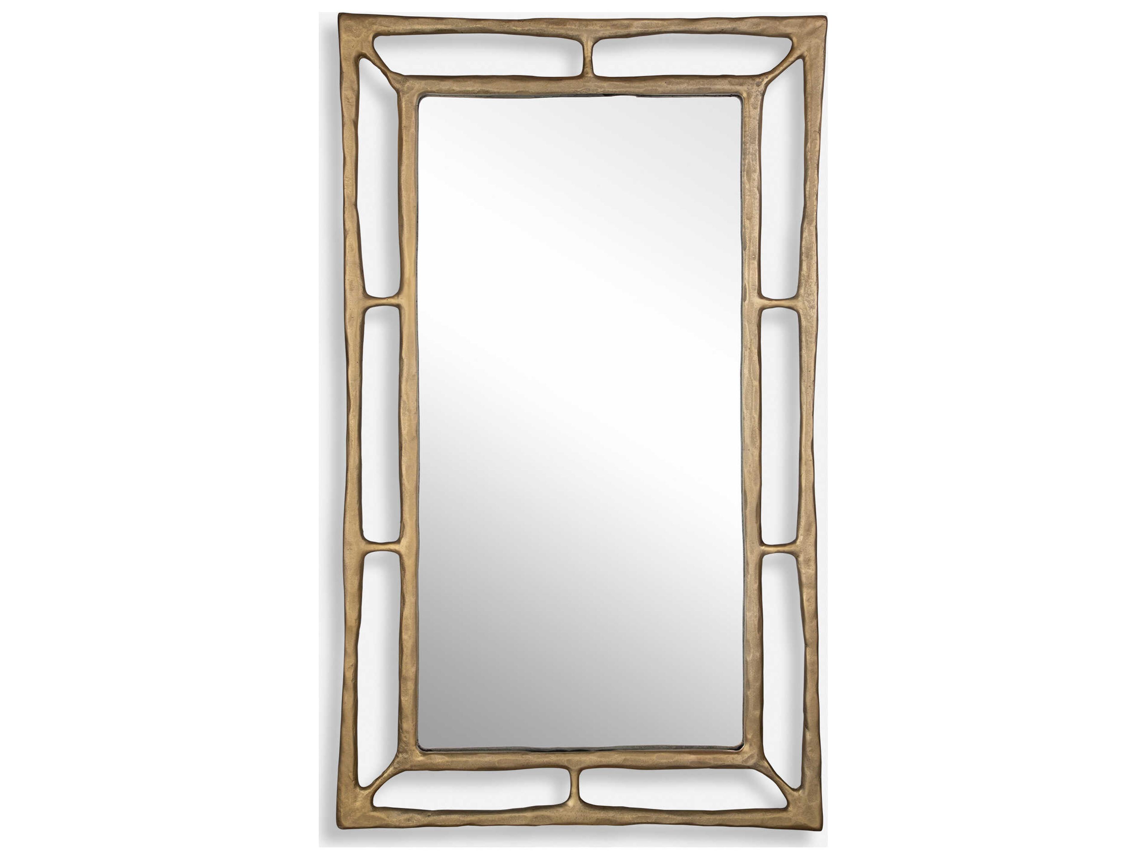 Uttermost Felix Antiqued Brass Rectangular Wall Mirror