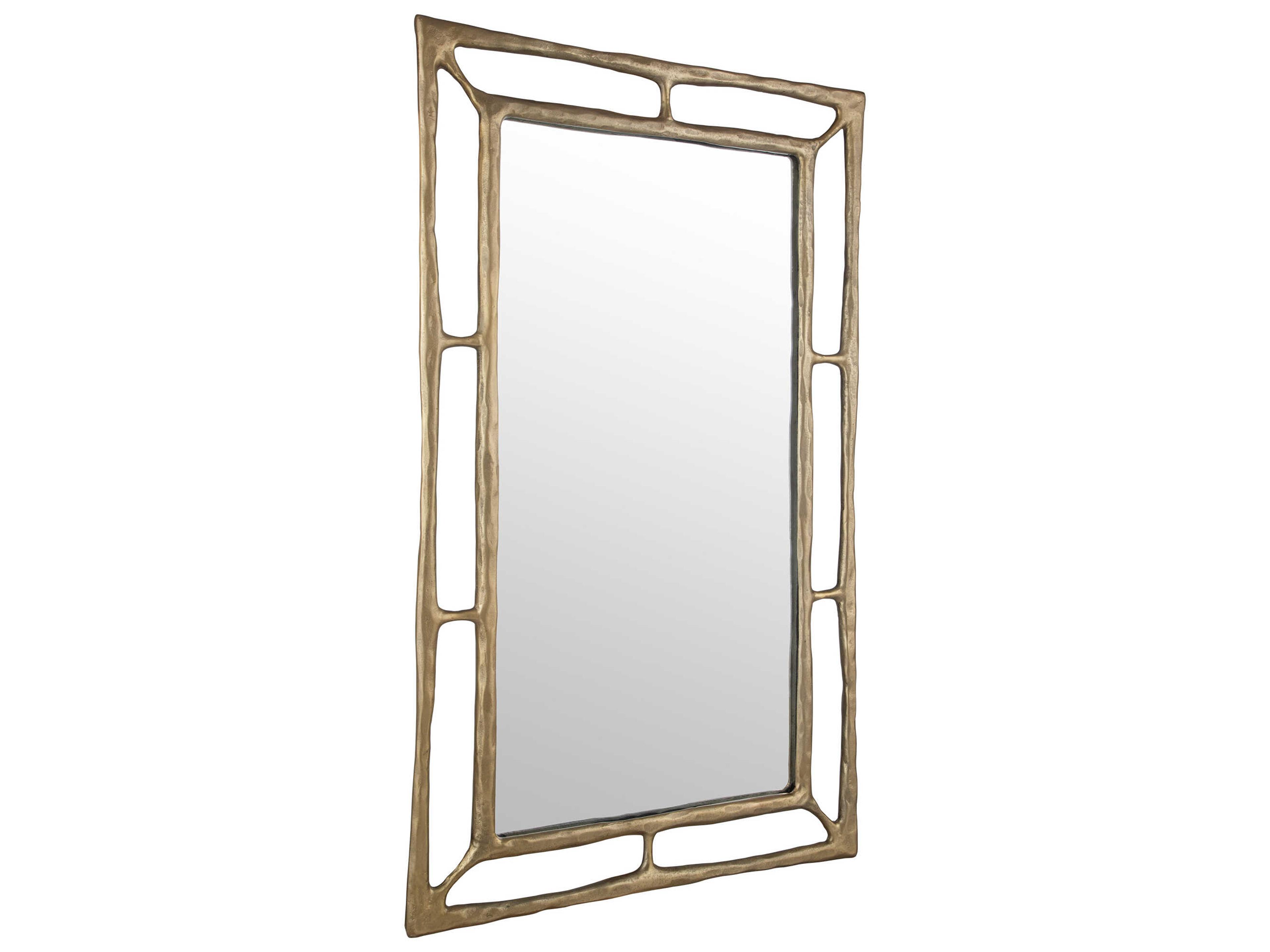 Uttermost Felix Antiqued Brass Rectangular Wall Mirror