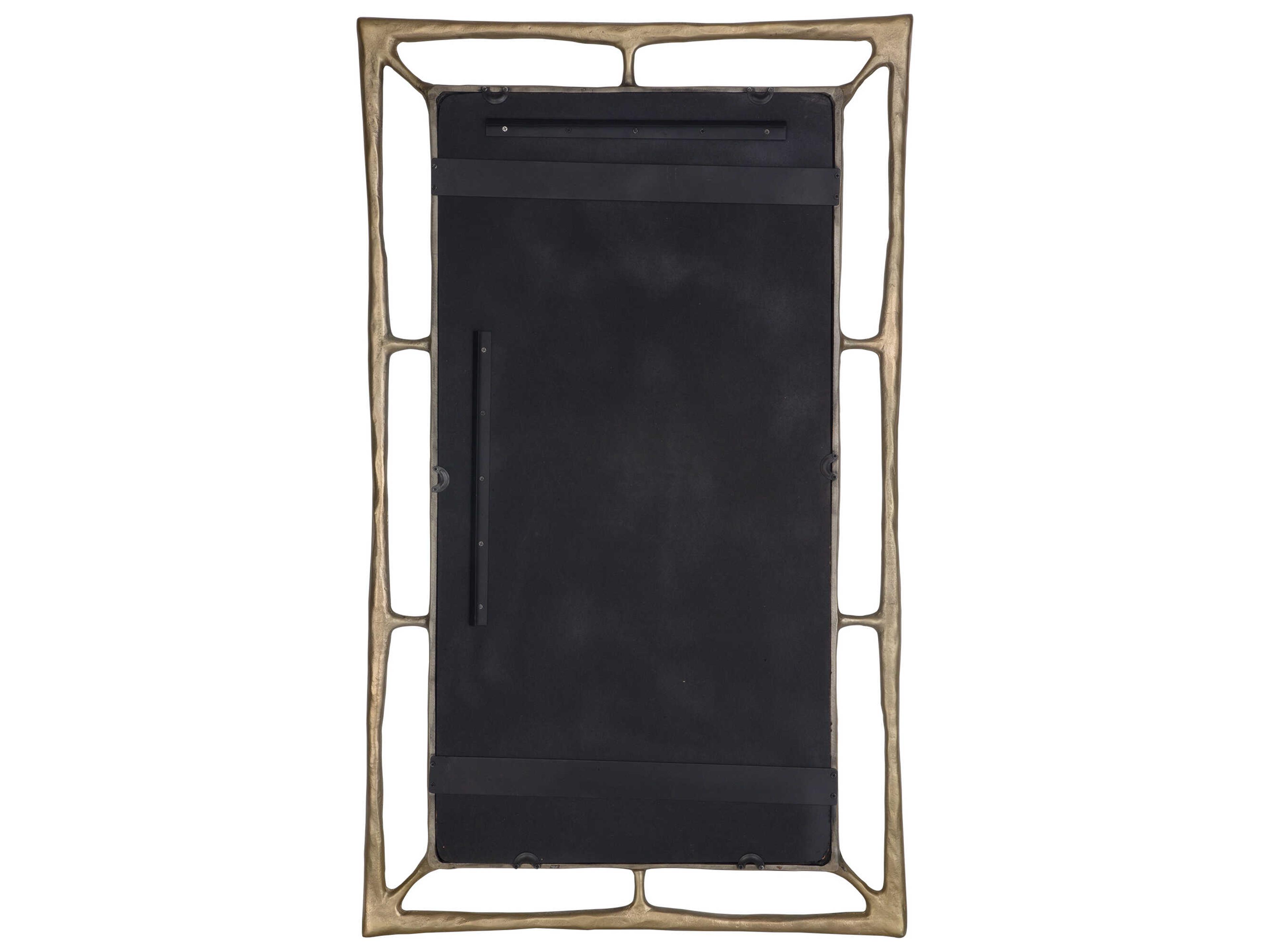 Uttermost Felix Antiqued Brass Rectangular Wall Mirror