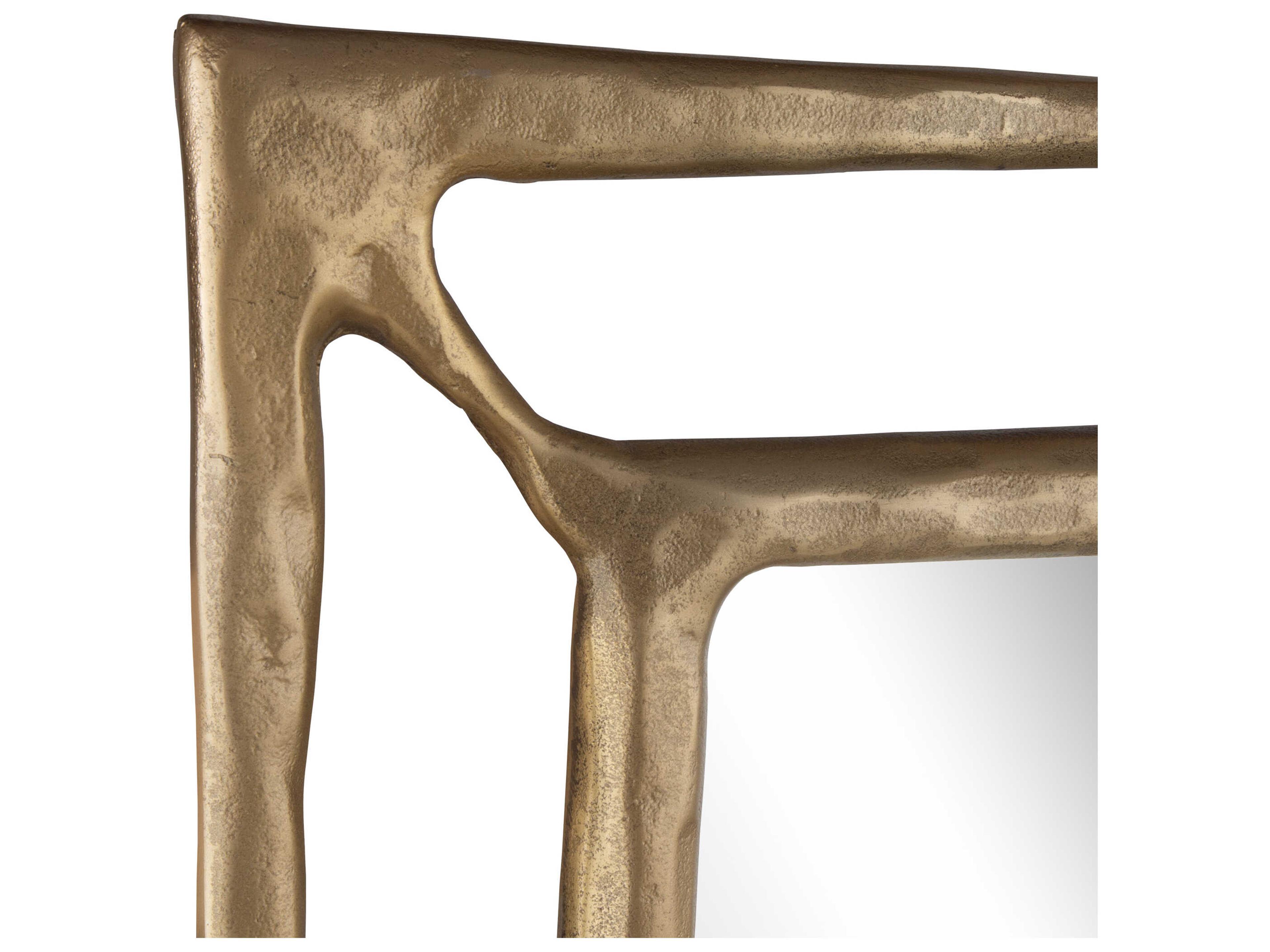 Uttermost Felix Antiqued Brass Rectangular Wall Mirror