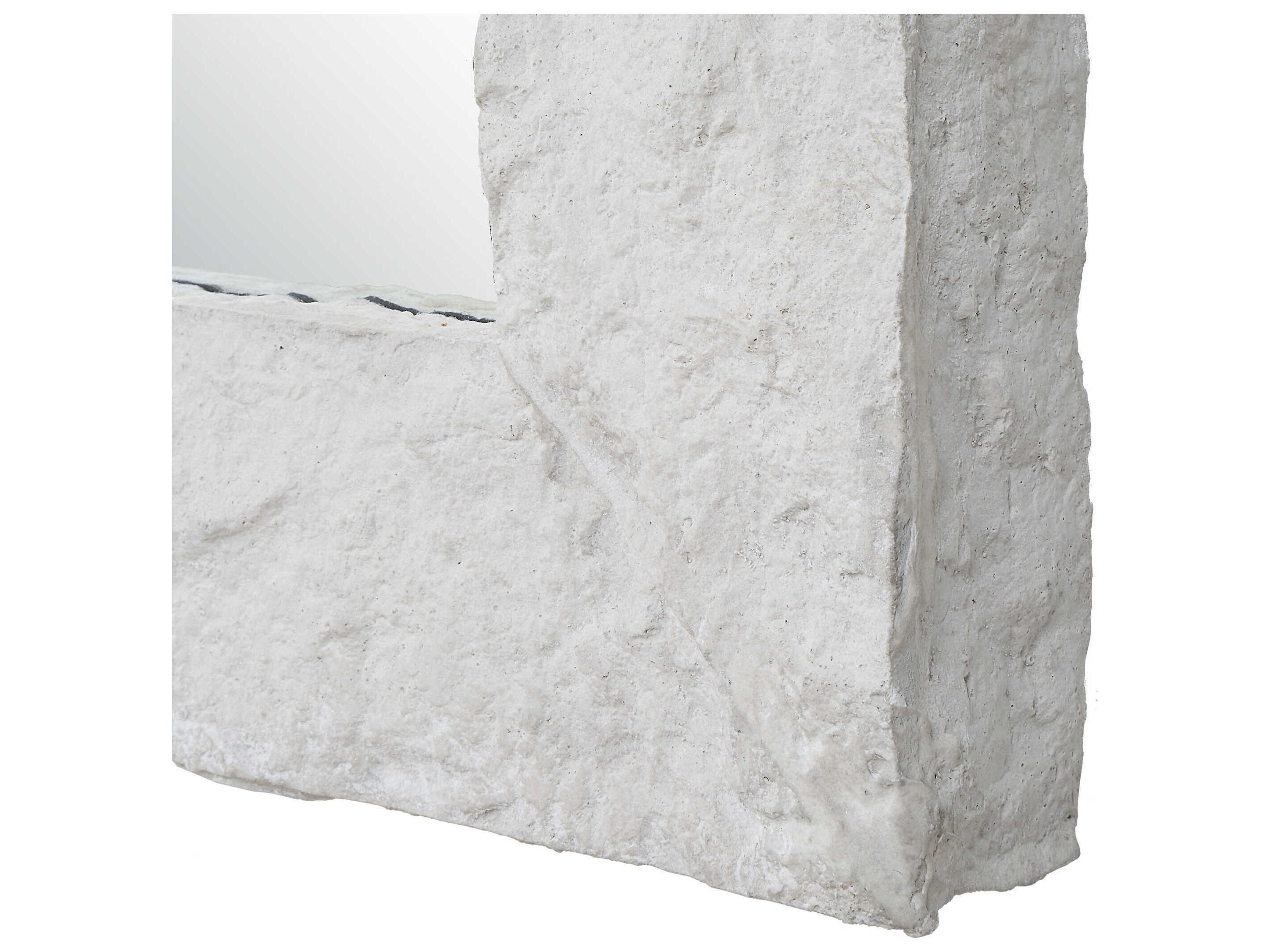 Uttermost Quarry Aged Ivory Rectangular Wall Mirror