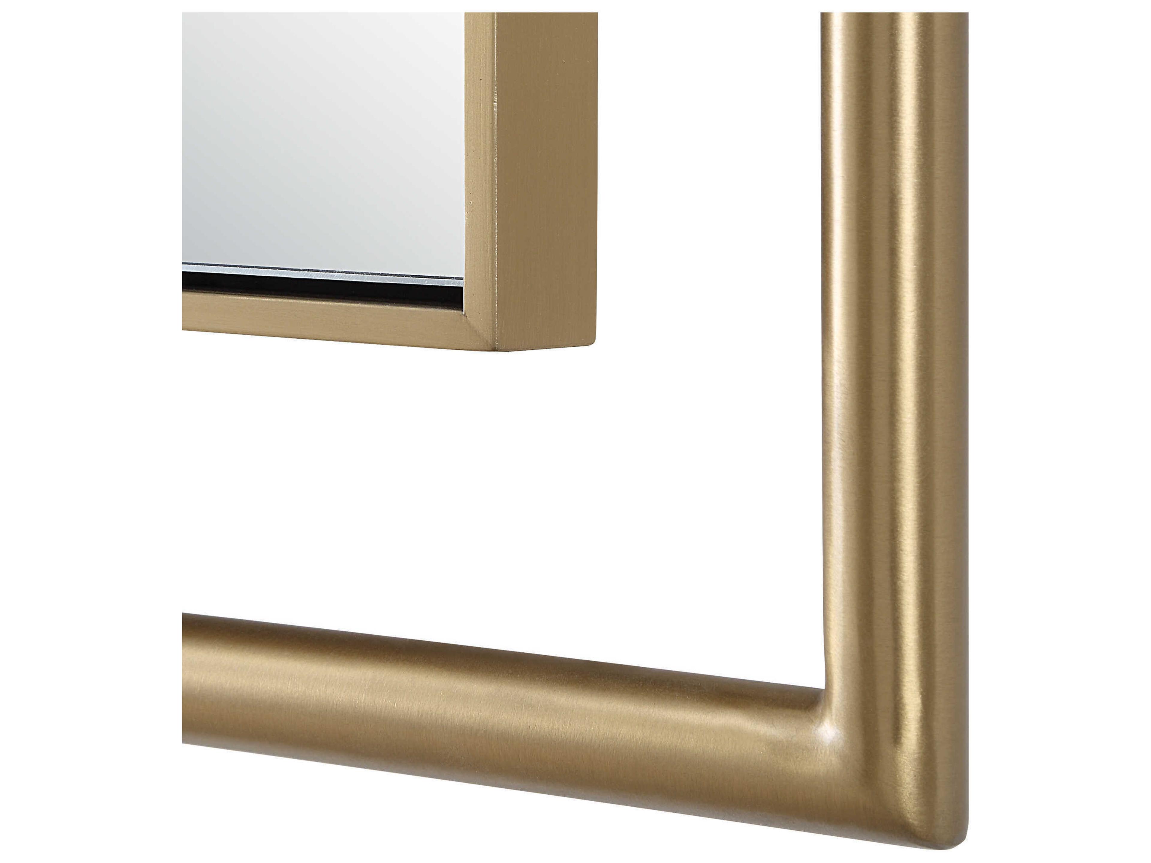Uttermost It's All Connected Plated Brass Rectangular Wall Mirror