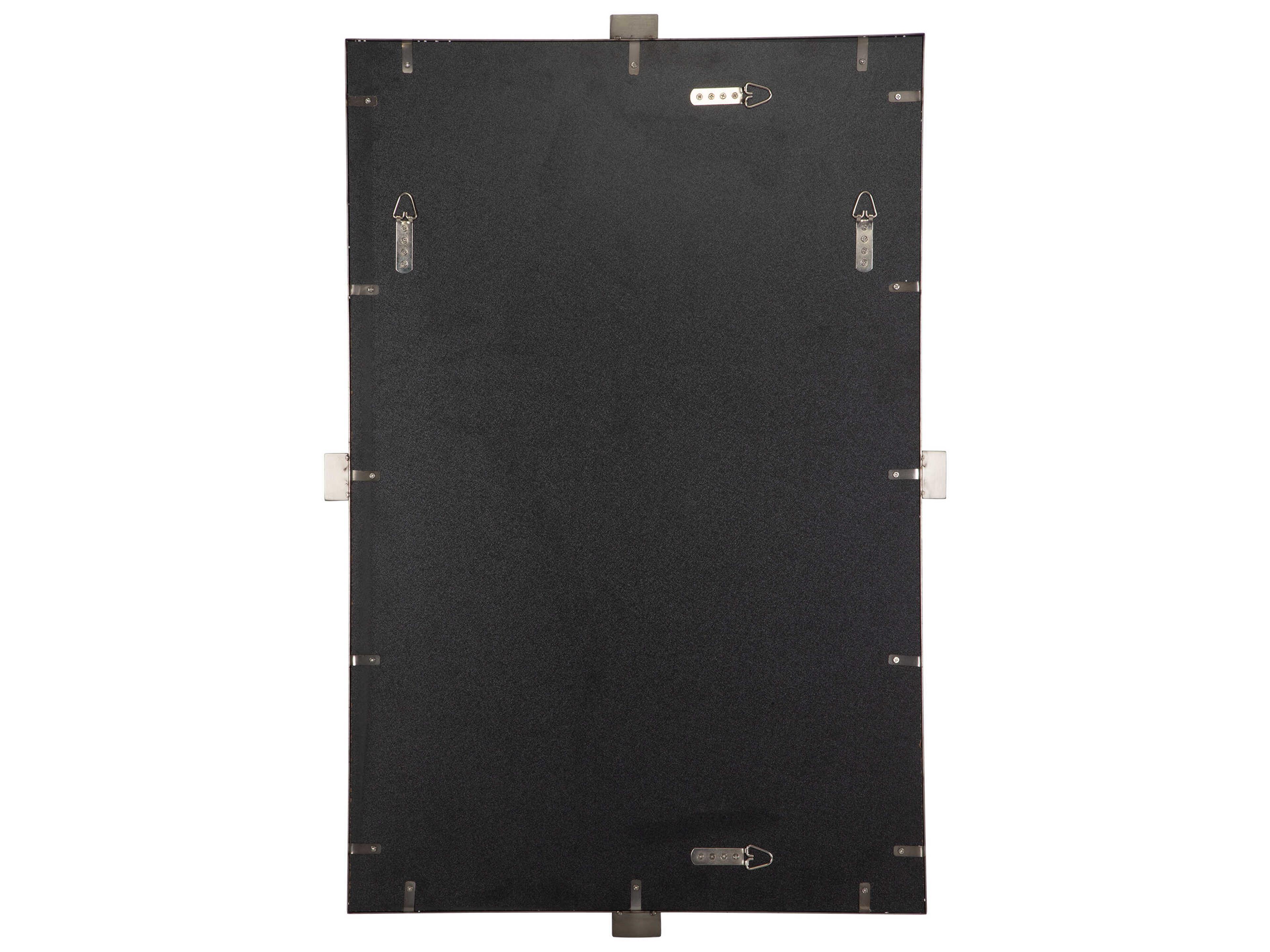 Uttermost Bateau Plated Brushed Gunmetal Rectangular Wall Mirror