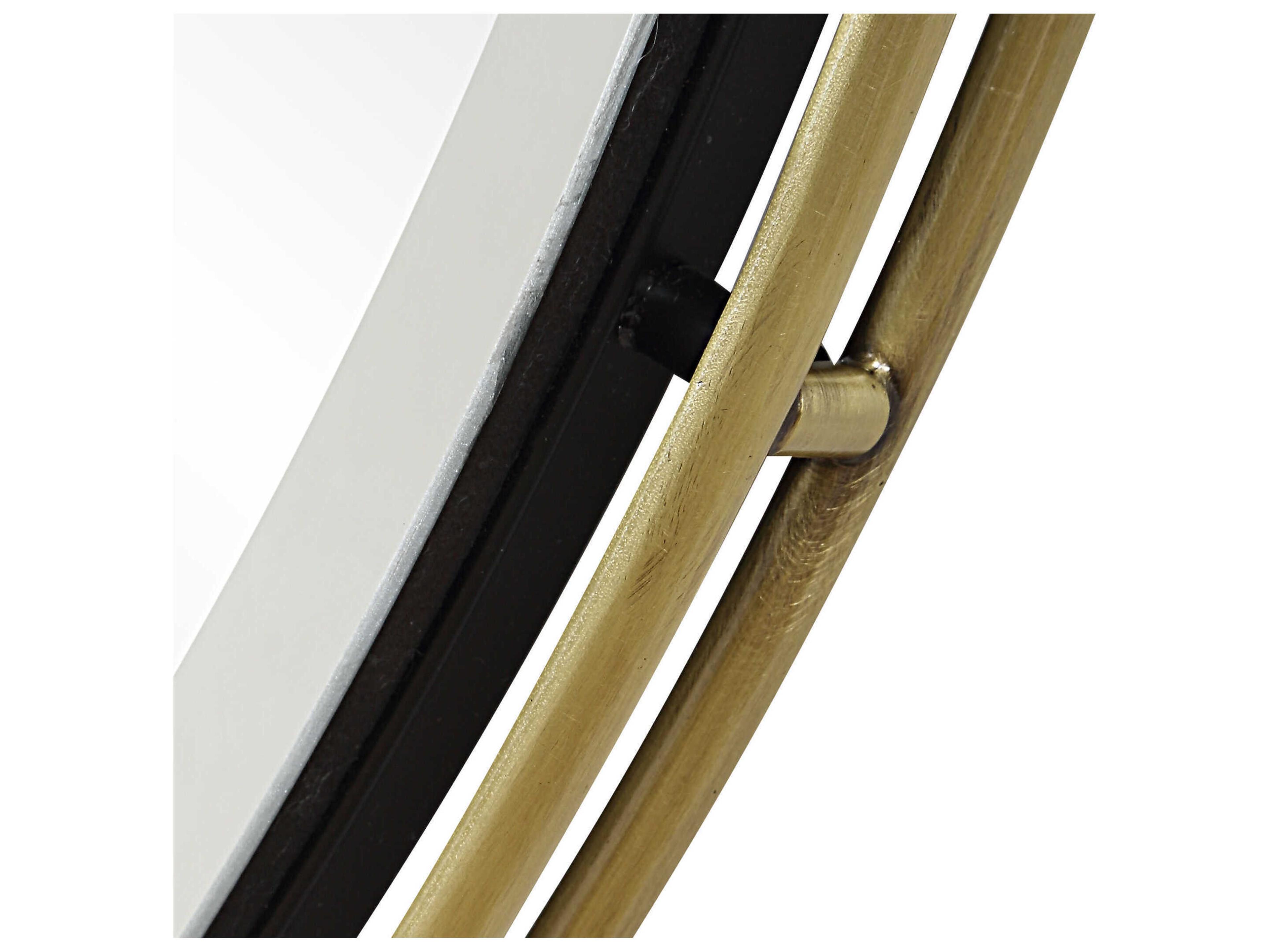 Uttermost Wesley Antique Brass Round Wall Mirror