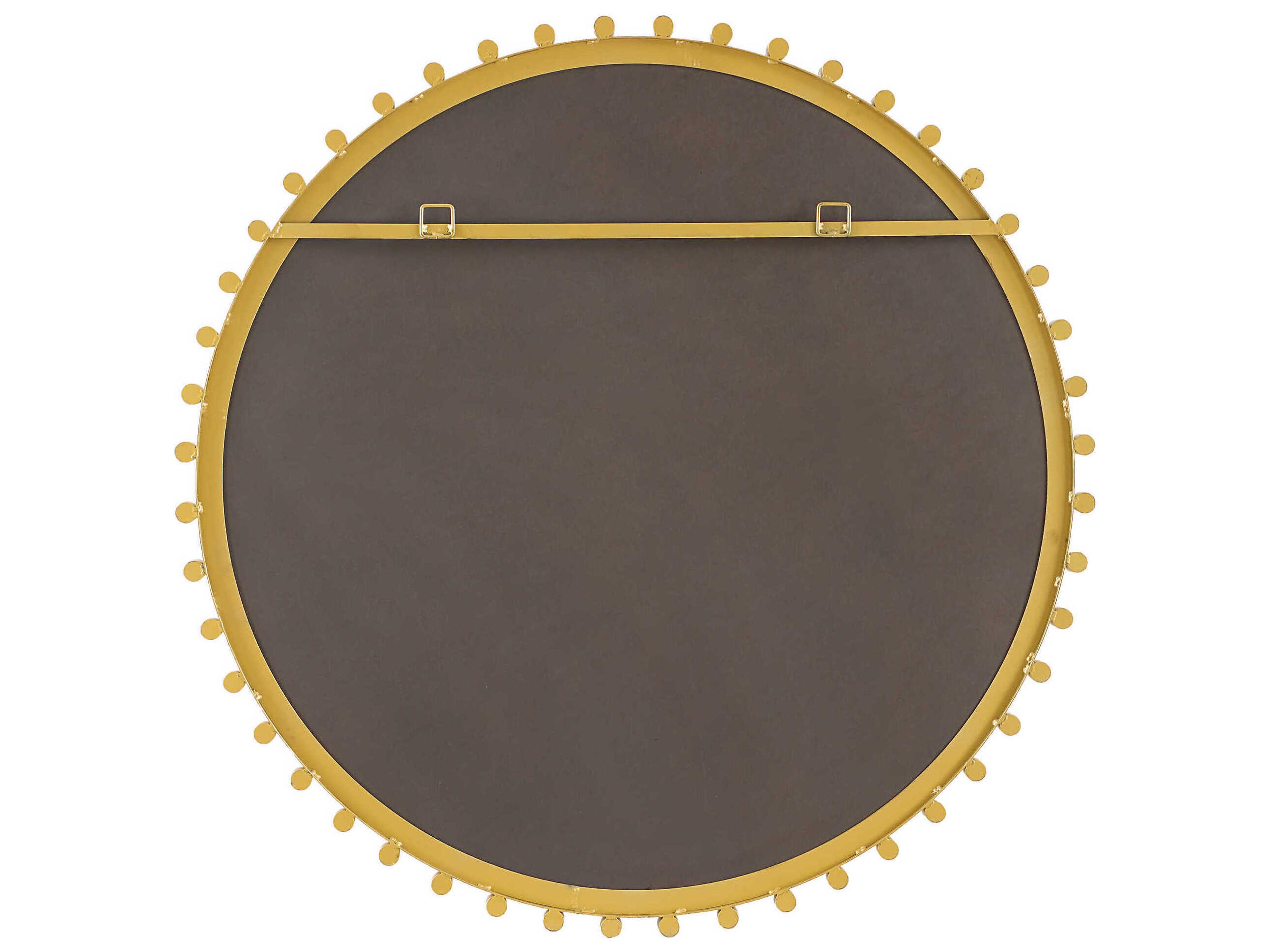 Uttermost Avelyne Plated Antique Brass Round Wall Mirror