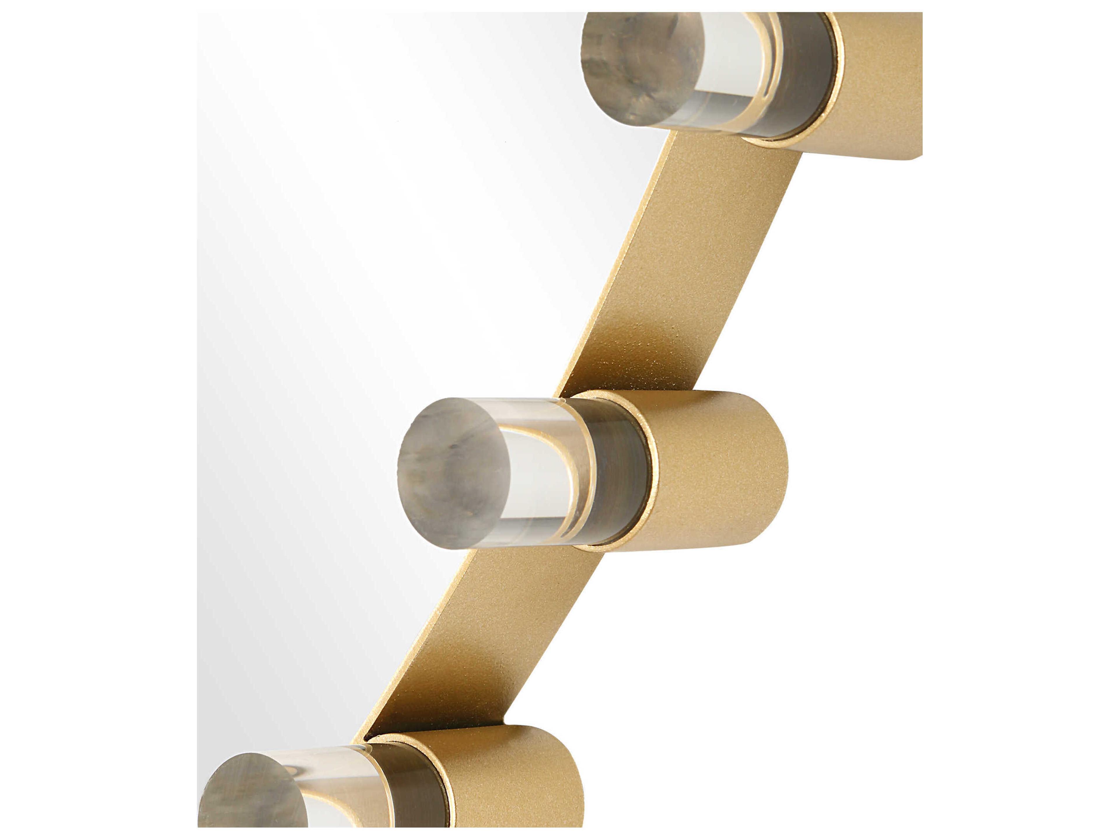 Uttermost Avelyne Plated Antique Brass Round Wall Mirror