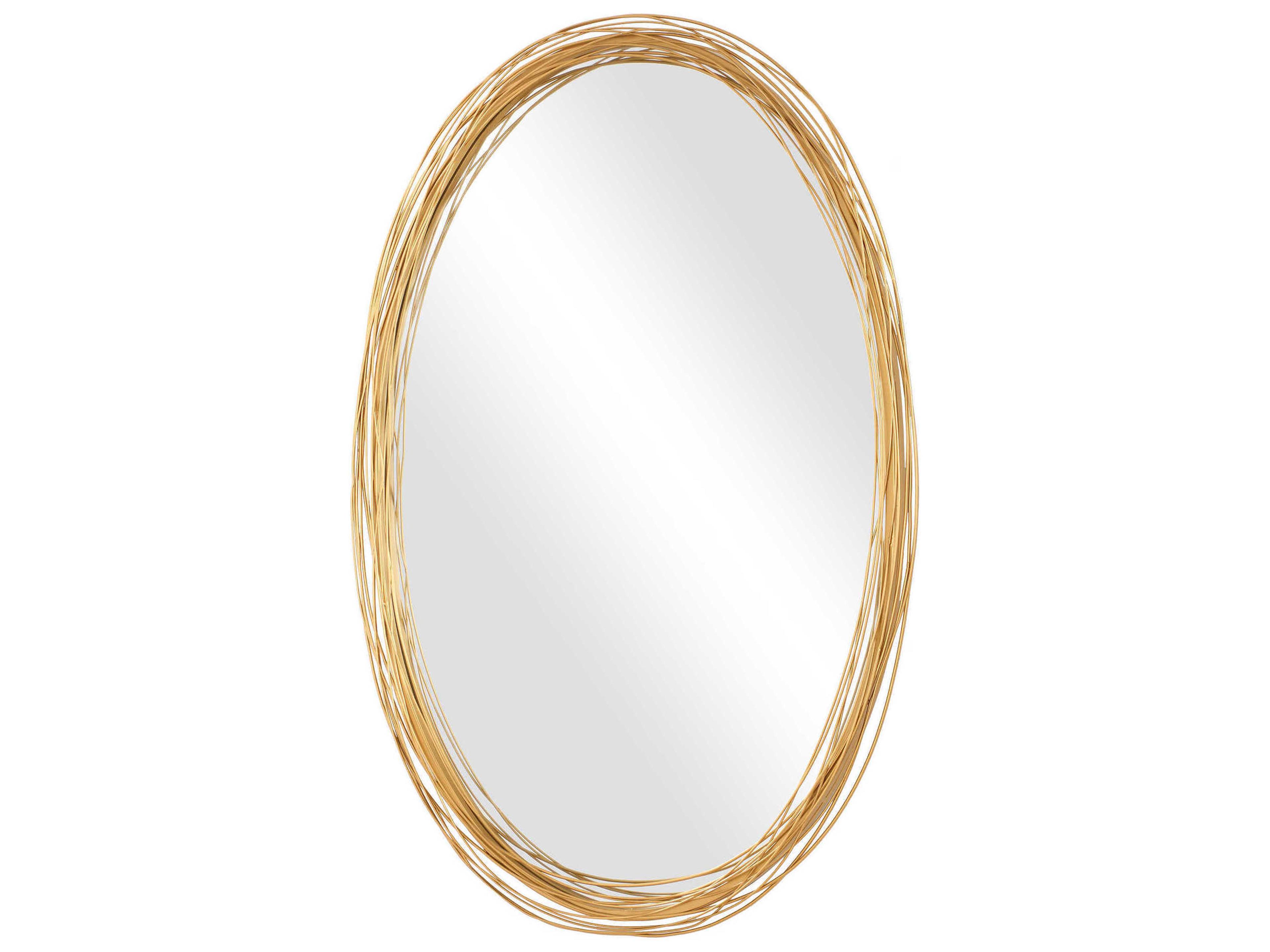 Uttermost Gillian Brushed Gold Oval Wall Mirror