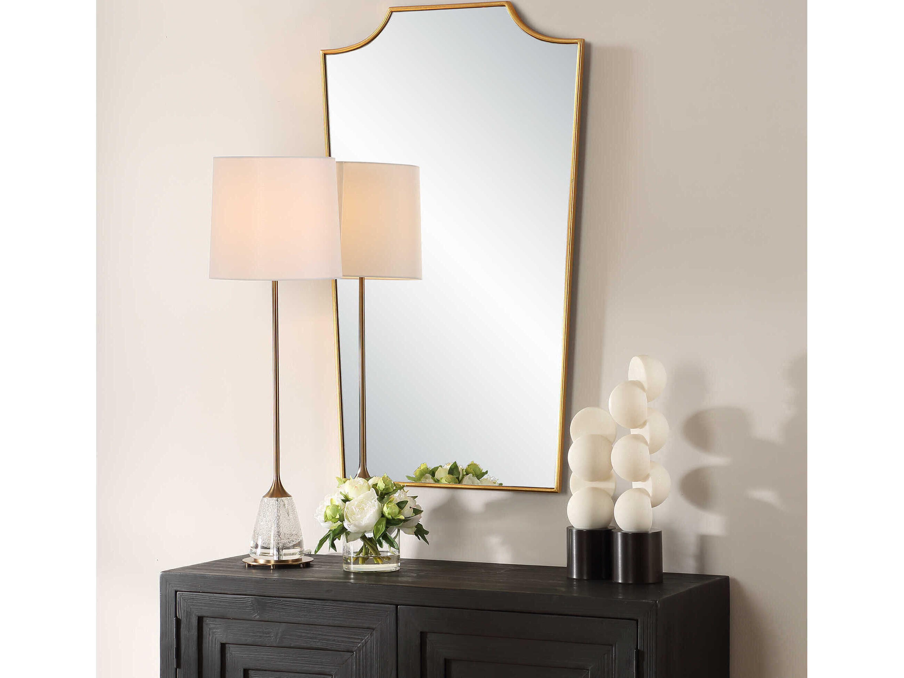 Uttermost Demure Antiqued Gold Leaf Wall Mirror