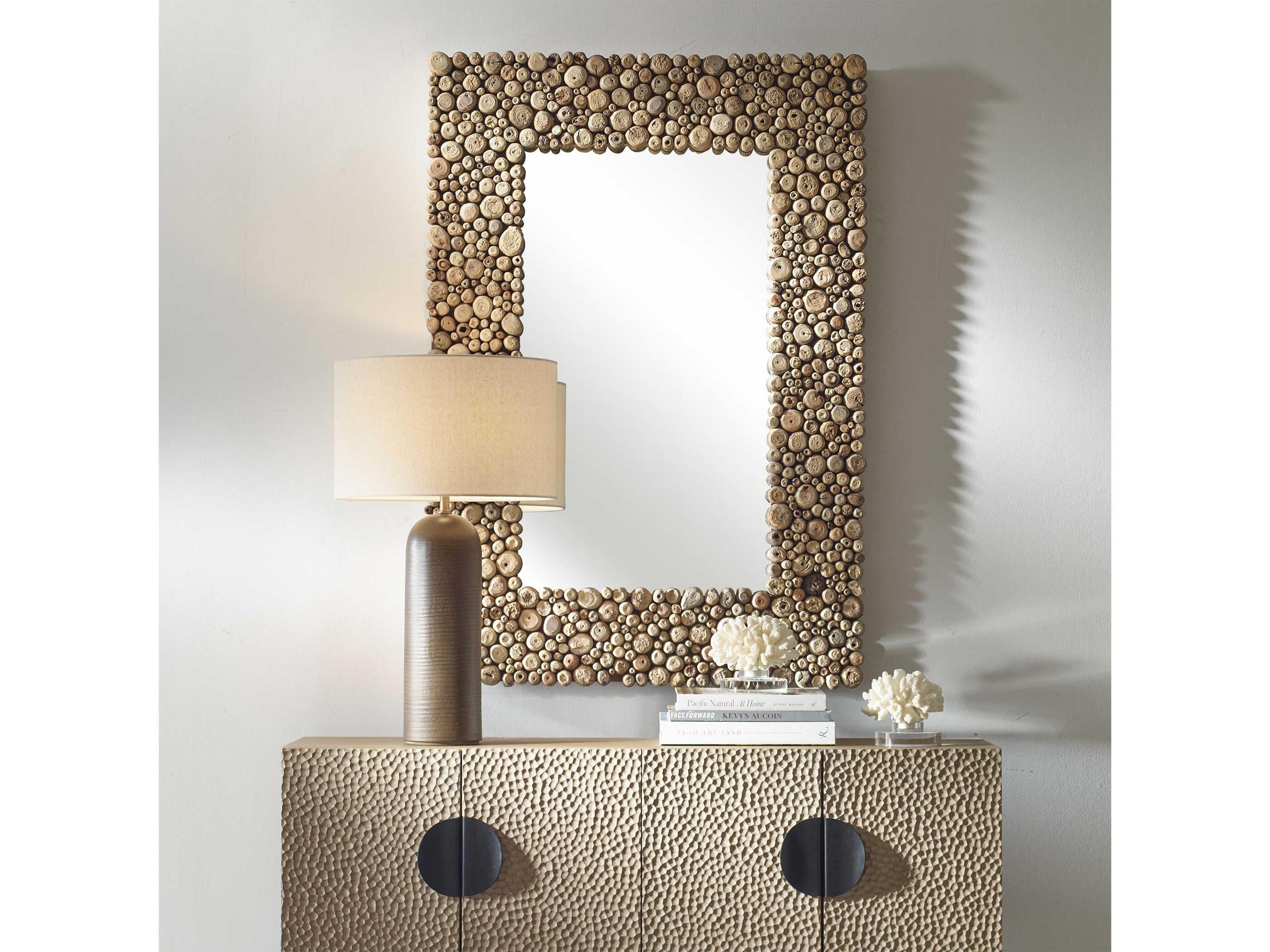 Uttermost Timberwood Brown Rectangular Wall Mirror