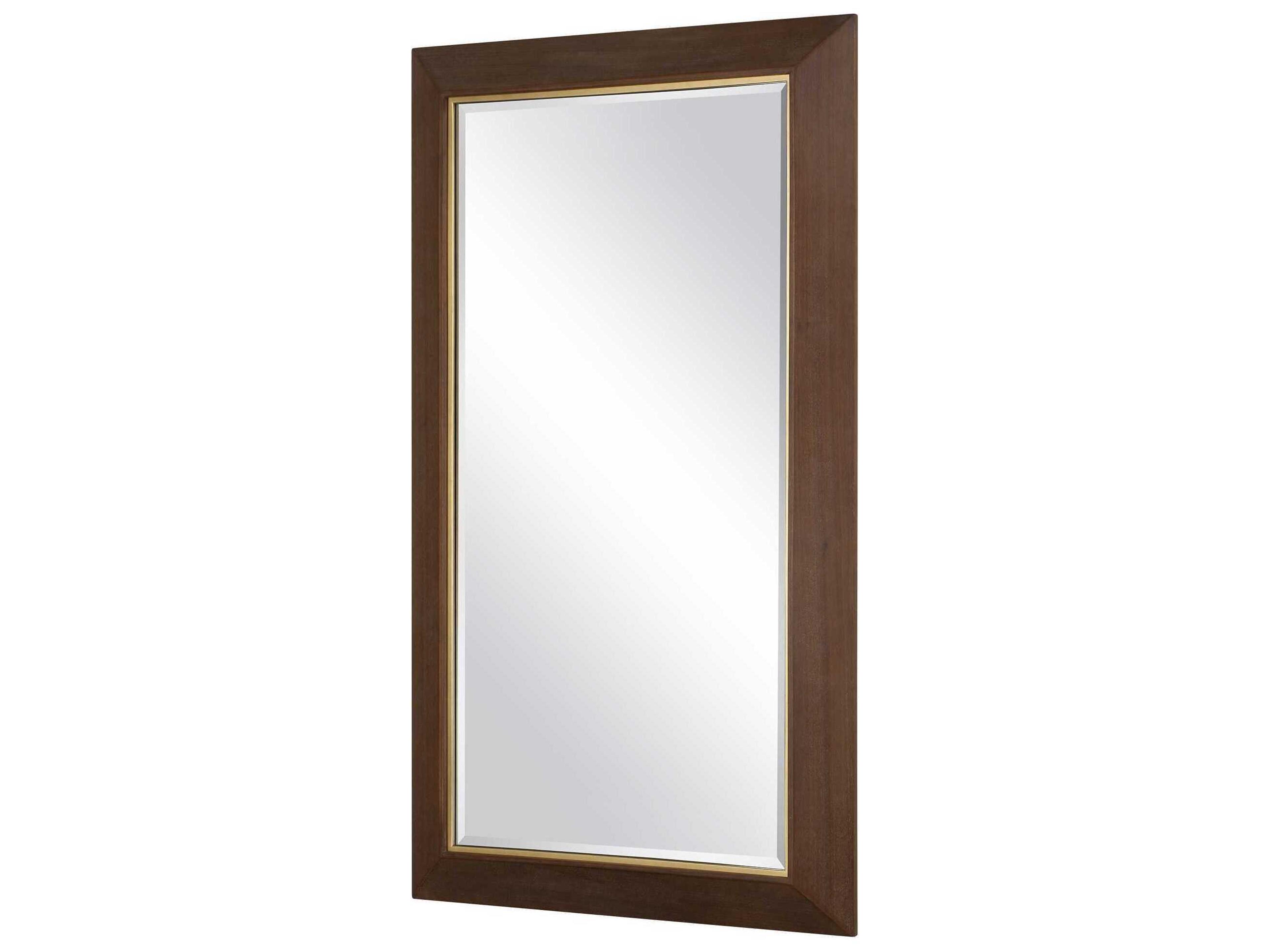 Uttermost Matheson Natural Brushed Gold Rectangular Wall Mirror