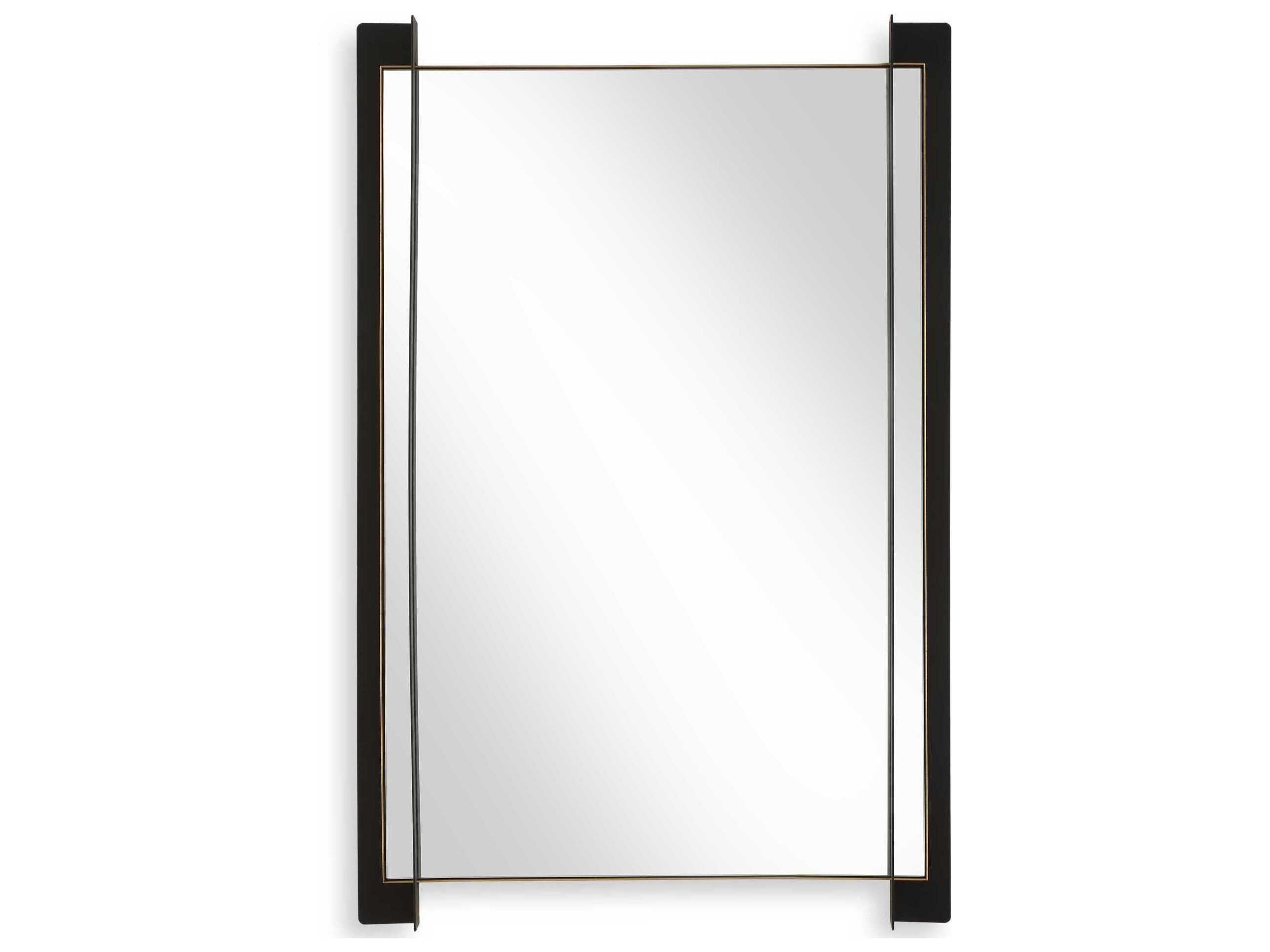 Uttermost Cunene Matte Black Rectangular Wall Mirror