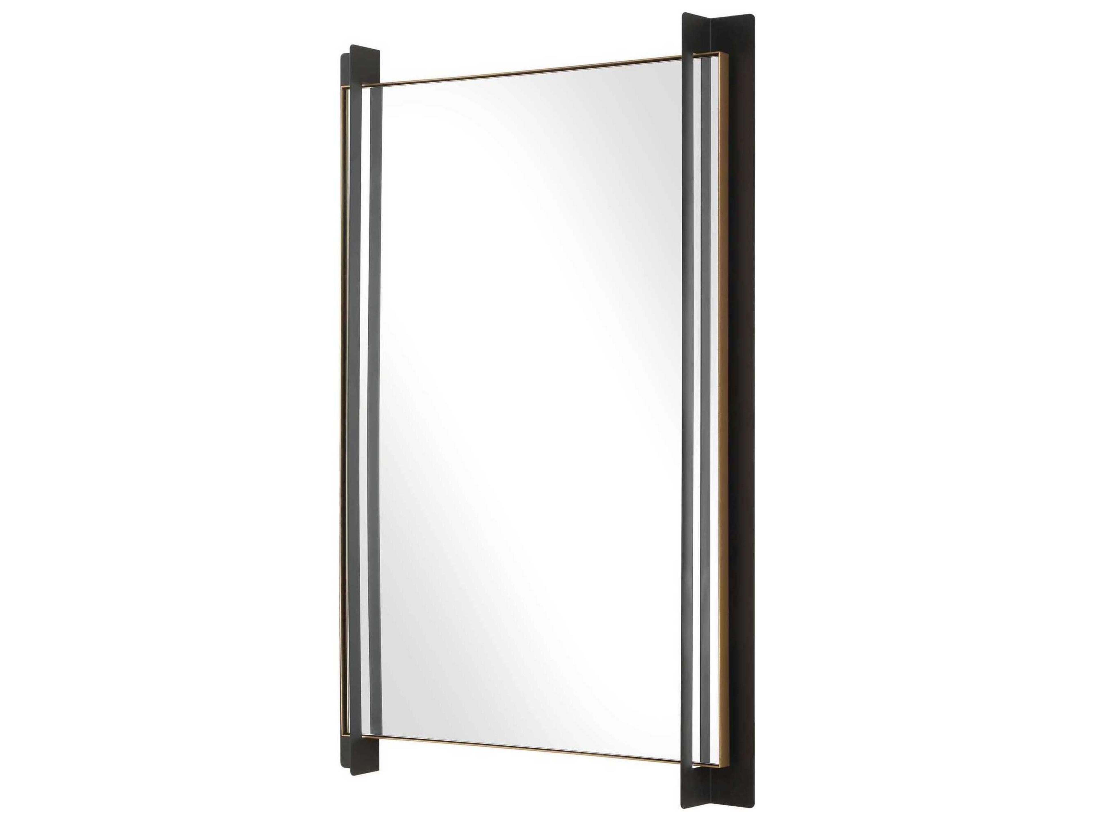 Uttermost Cunene Matte Black Rectangular Wall Mirror
