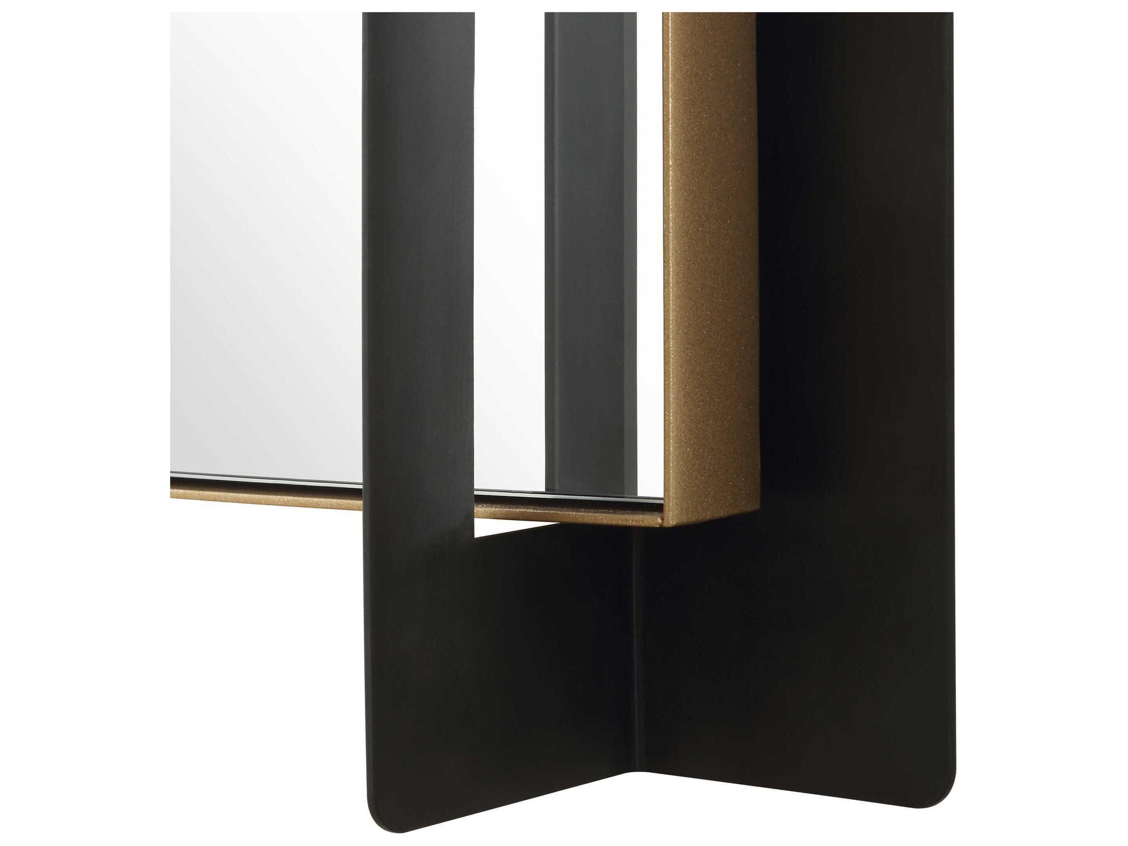 Uttermost Cunene Matte Black Rectangular Wall Mirror