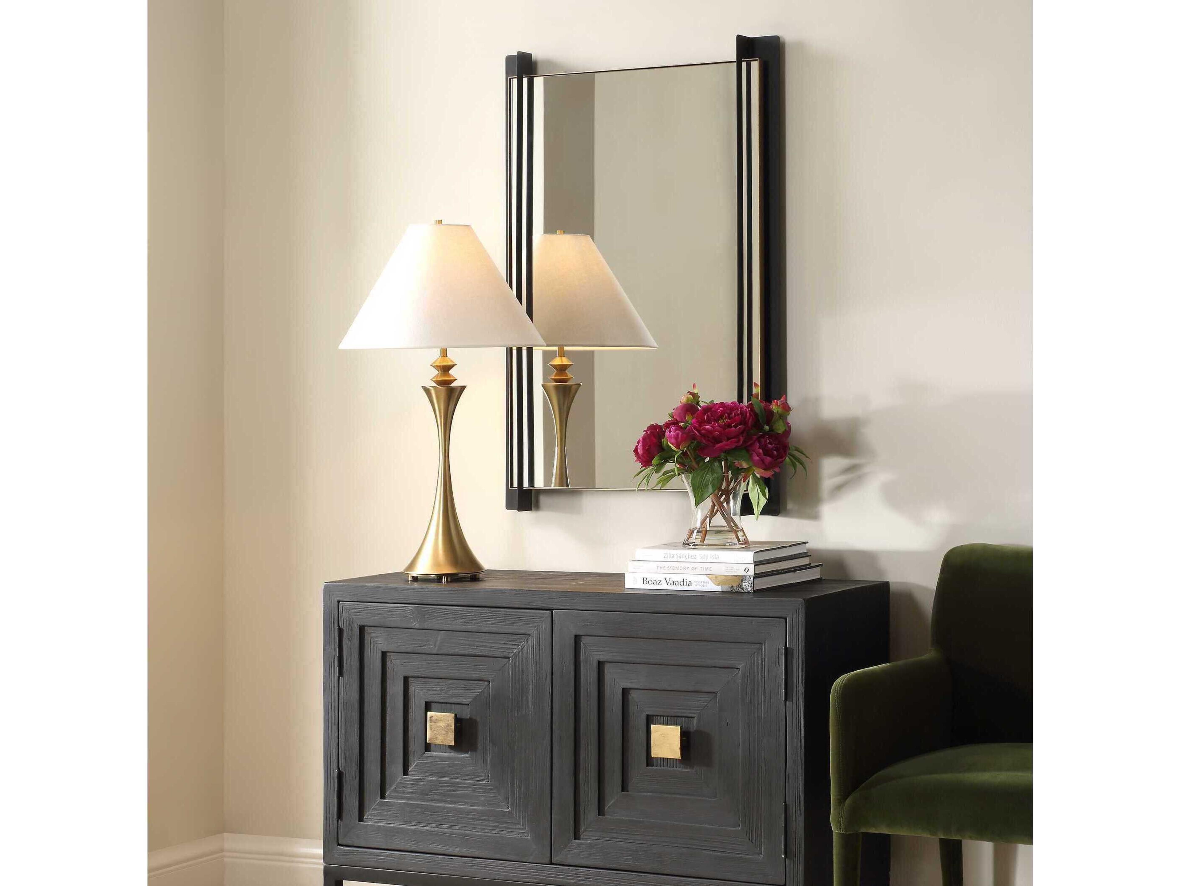 Uttermost Cunene Matte Black Rectangular Wall Mirror