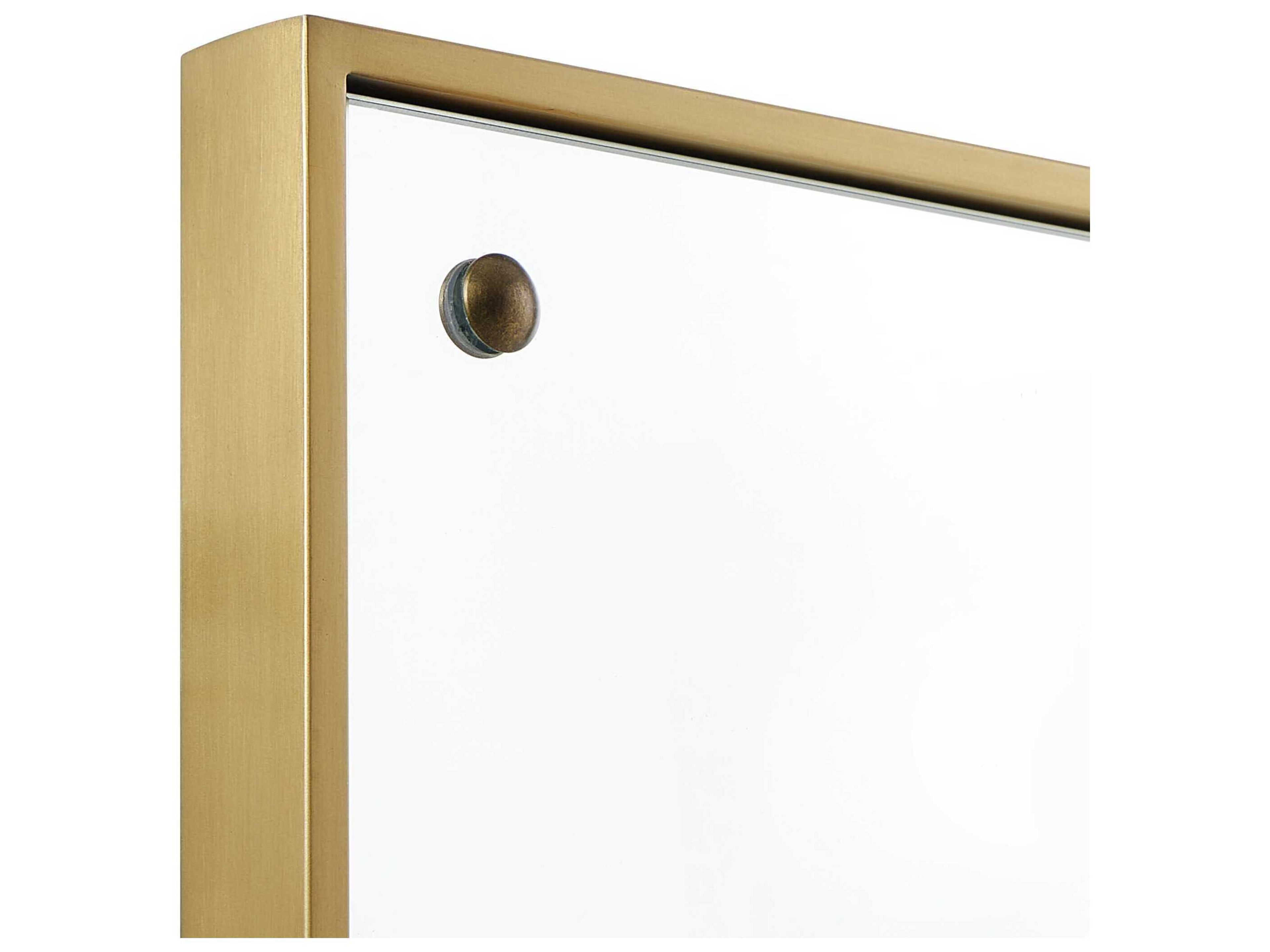 Uttermost Wrenton Brass Dark Bronze Rectangular Wall Mirror