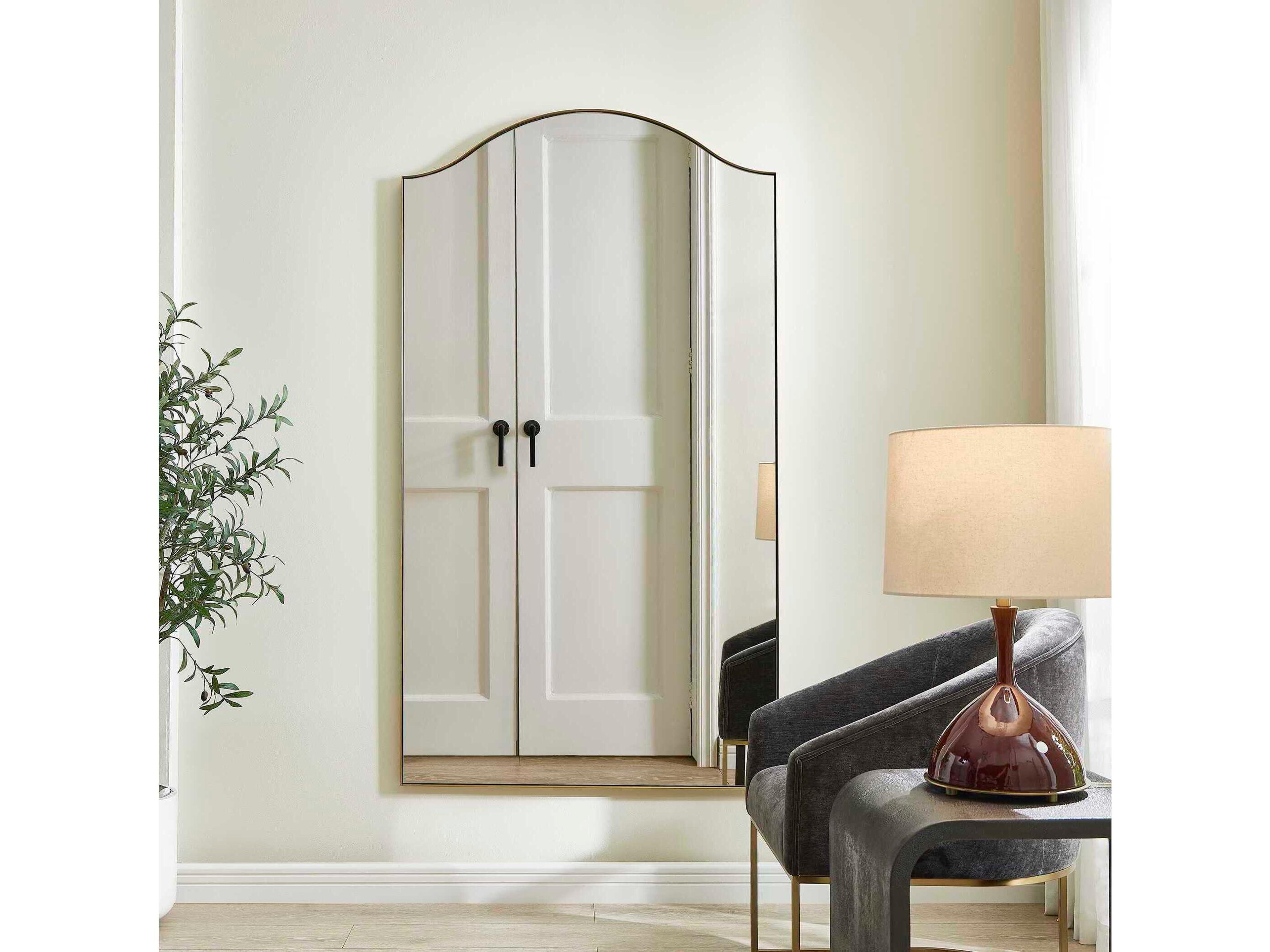 Uttermost Mallorca Brushed Brass Arch Wall Mirror