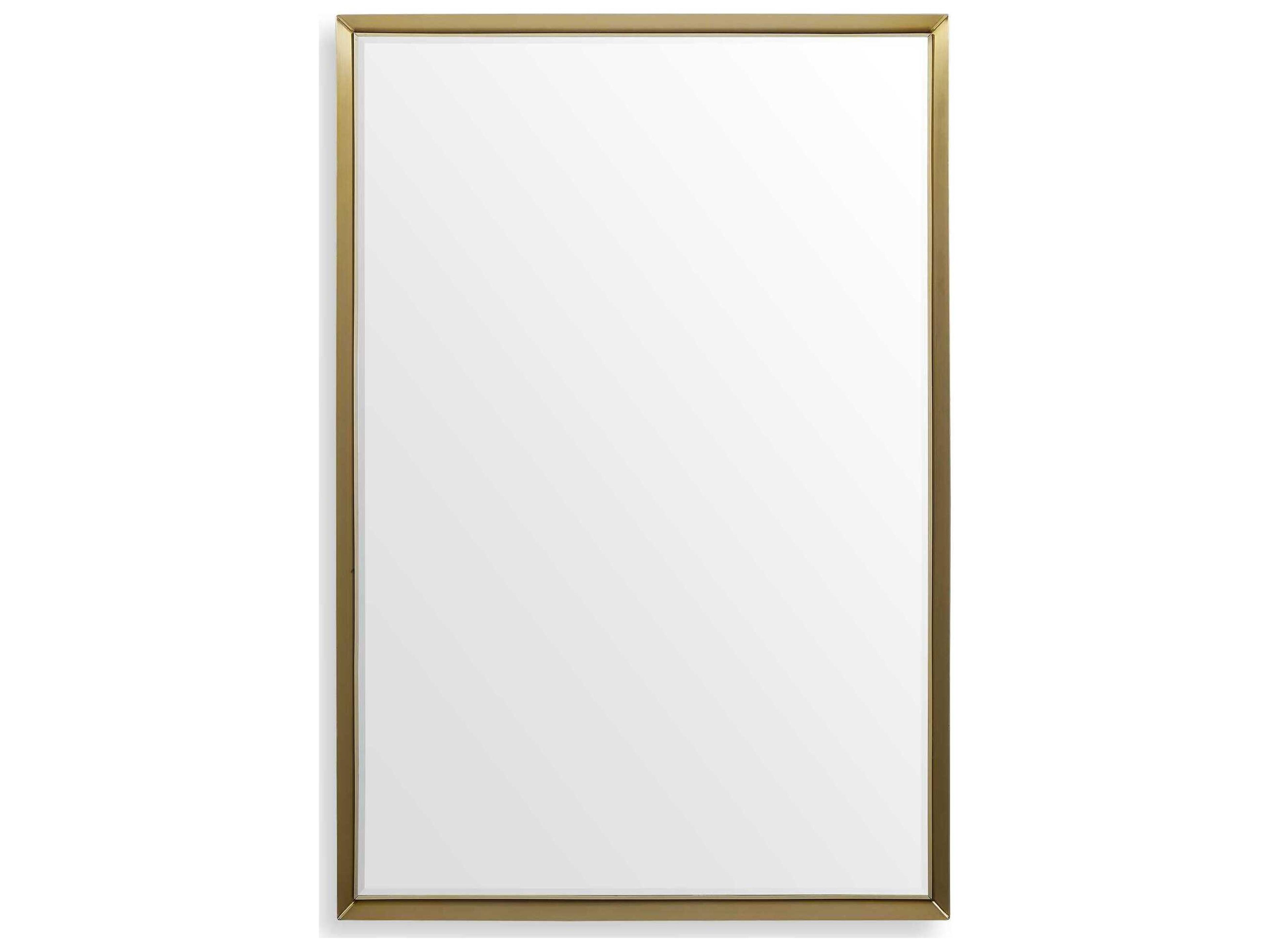 Uttermost Heisler Brushed Brass Rectangular Wall Mirror