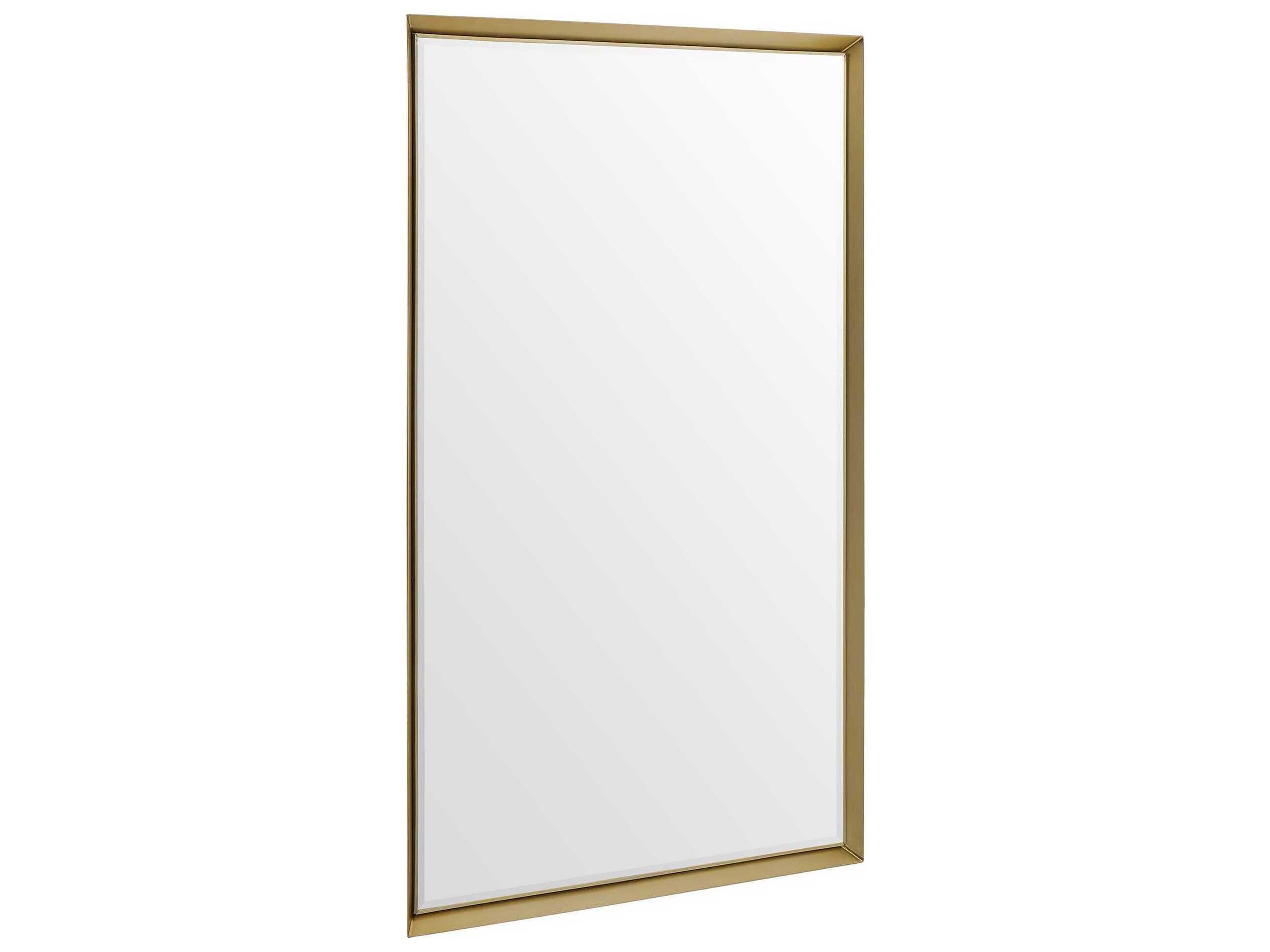 Uttermost Heisler Brushed Brass Rectangular Wall Mirror
