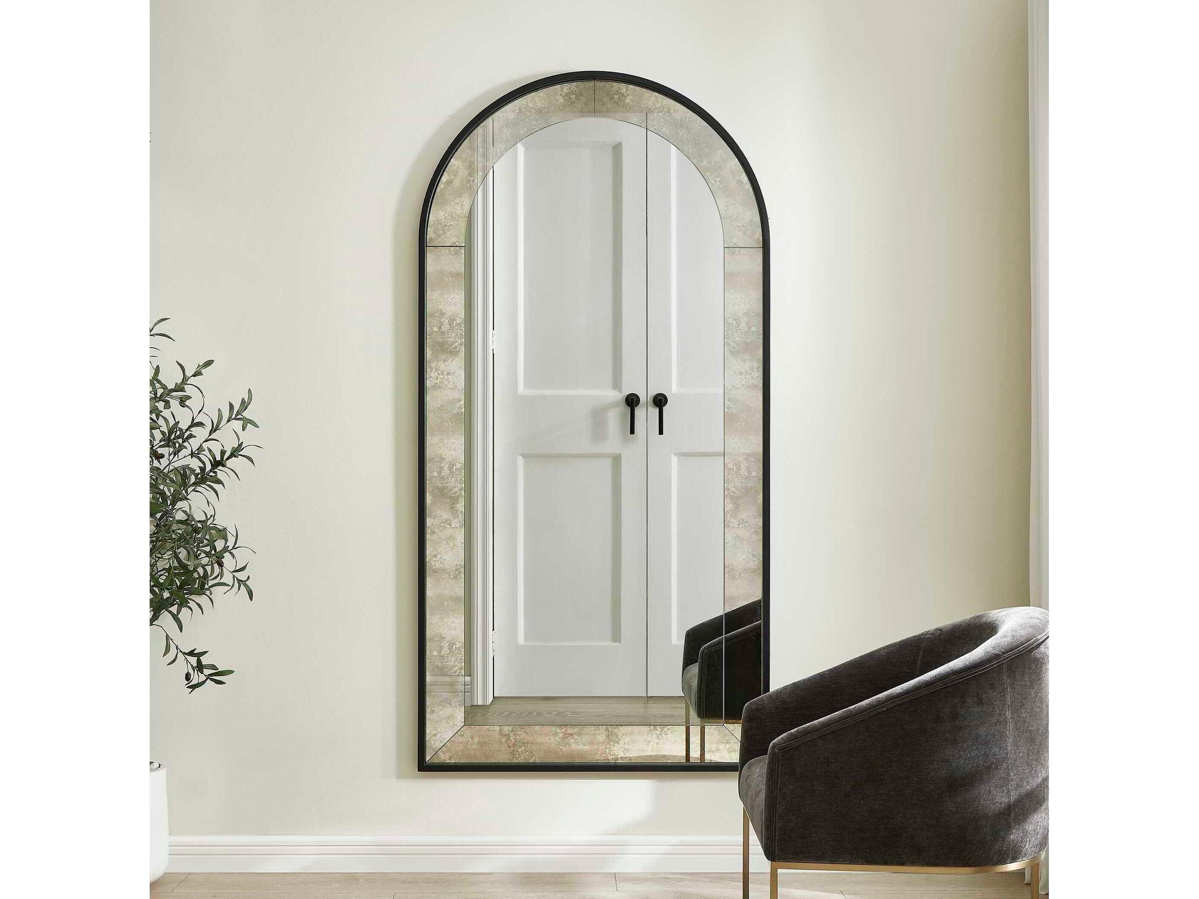 Uttermost Marlowe Black Arch Wall Mirror