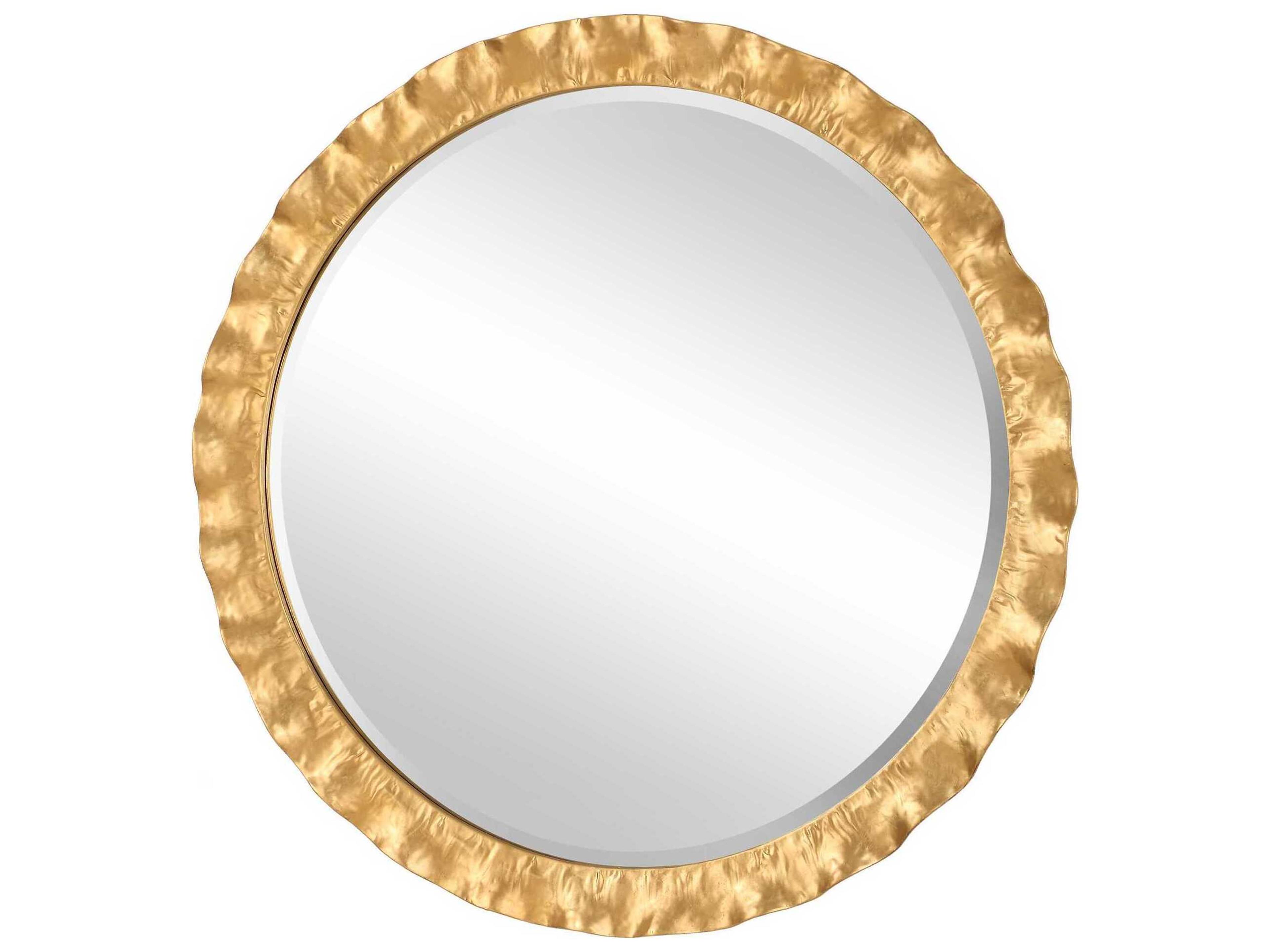 Uttermost Haya Gold Leaf Round Wall Mirror