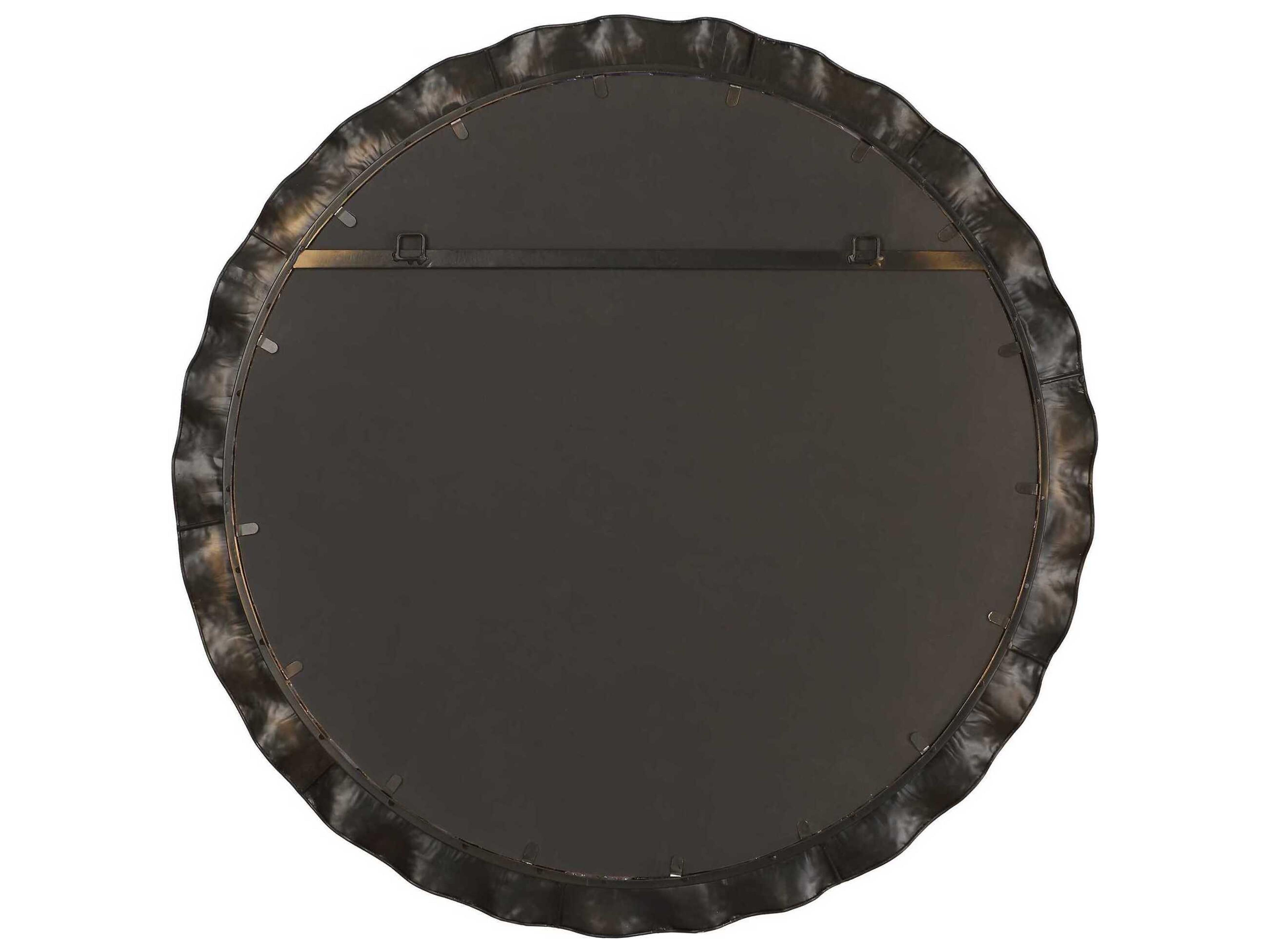 Uttermost Haya Gold Leaf Round Wall Mirror