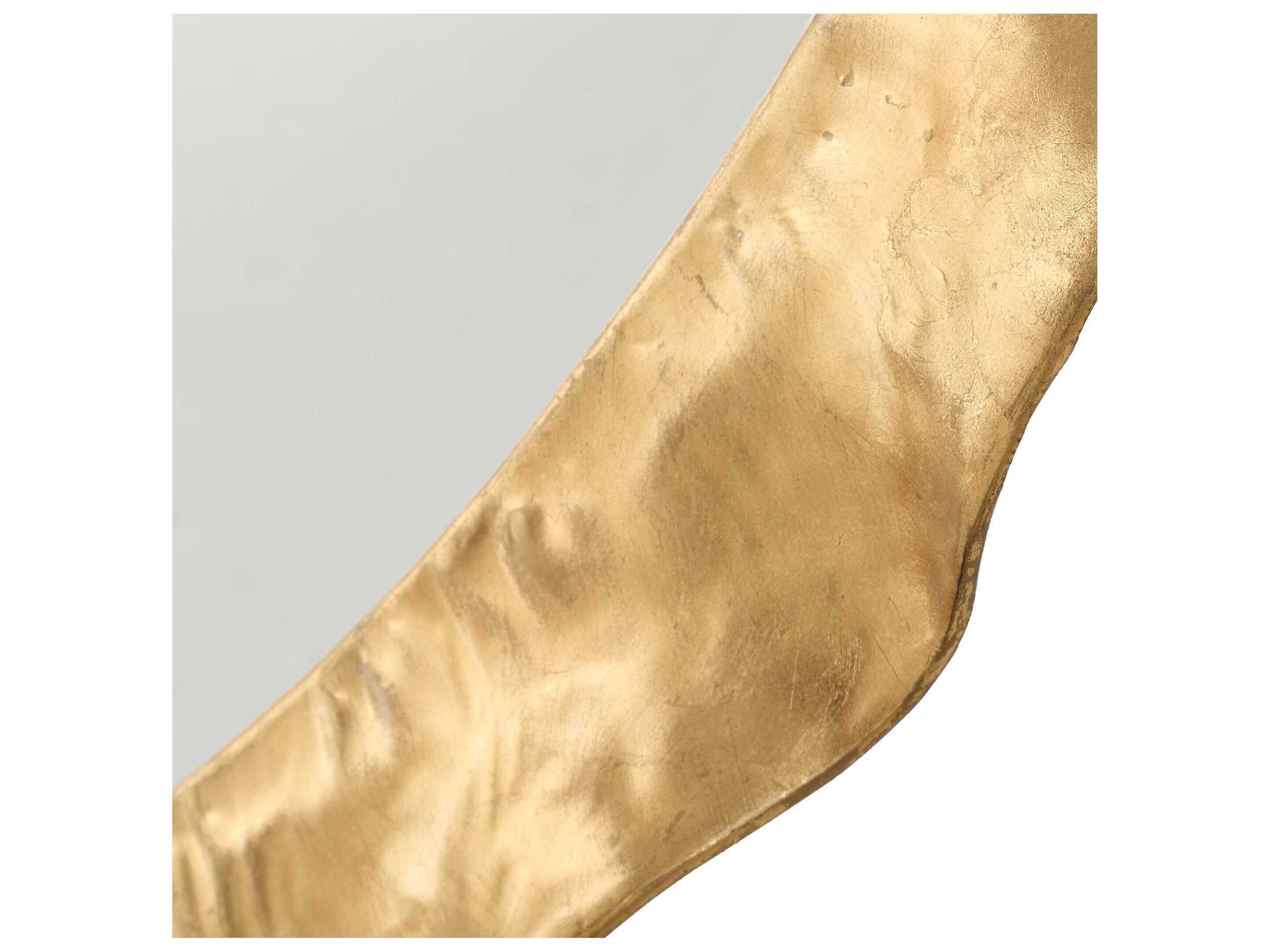 Uttermost Haya Gold Leaf Round Wall Mirror