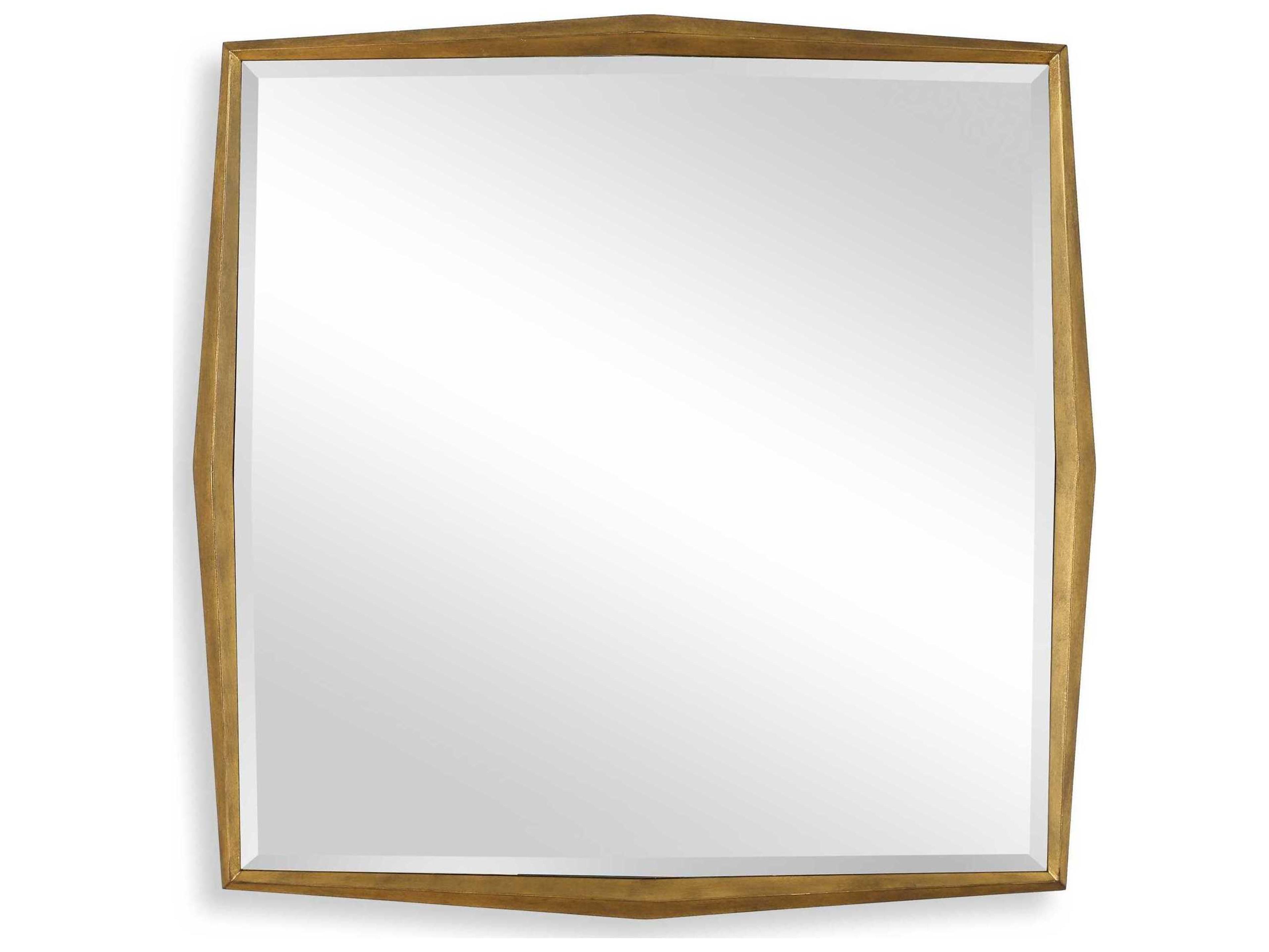 On Point Gold Leaf Square Wall Mirror