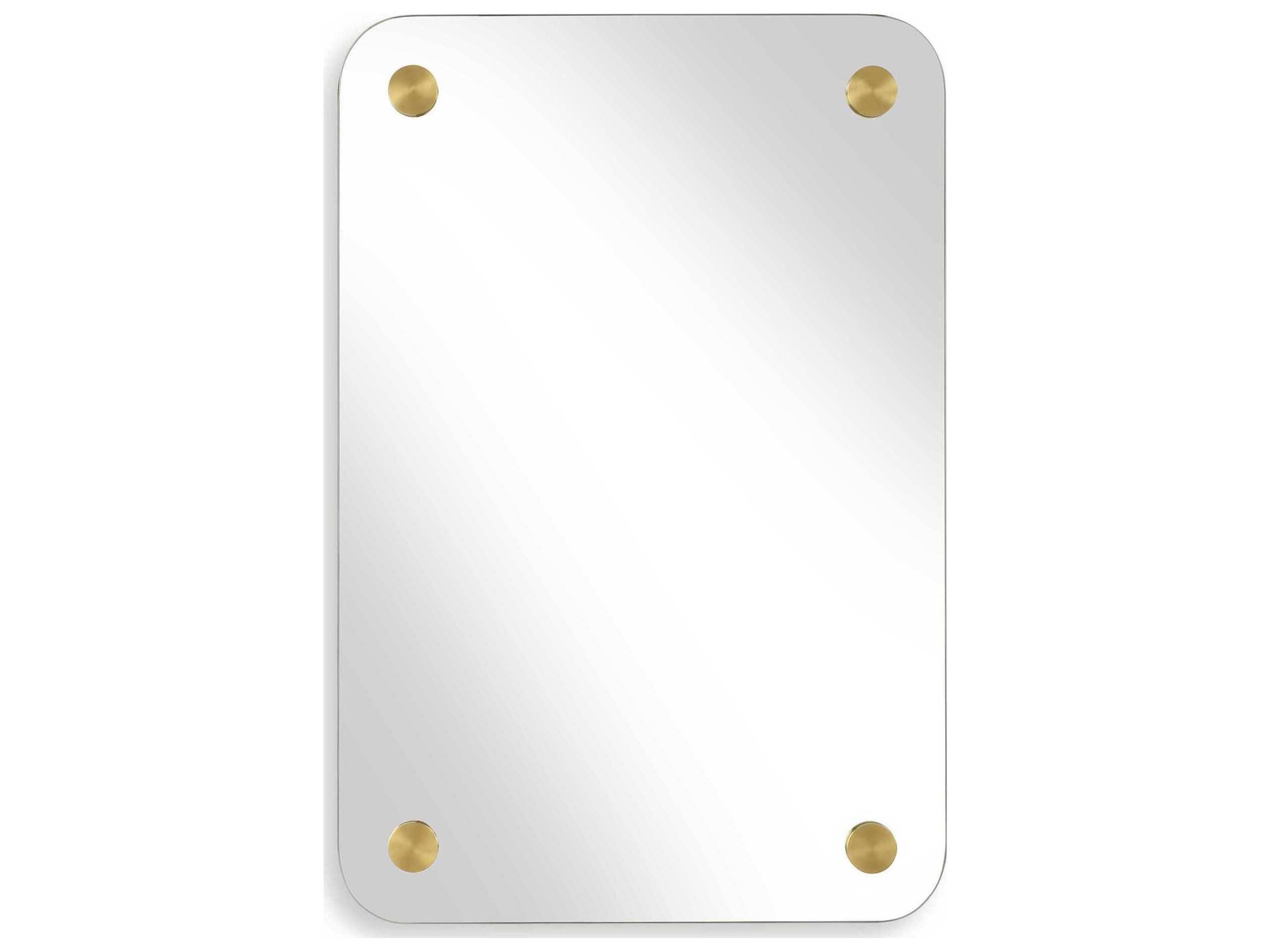 Hamrick Brass Rectangular Wall Mirror