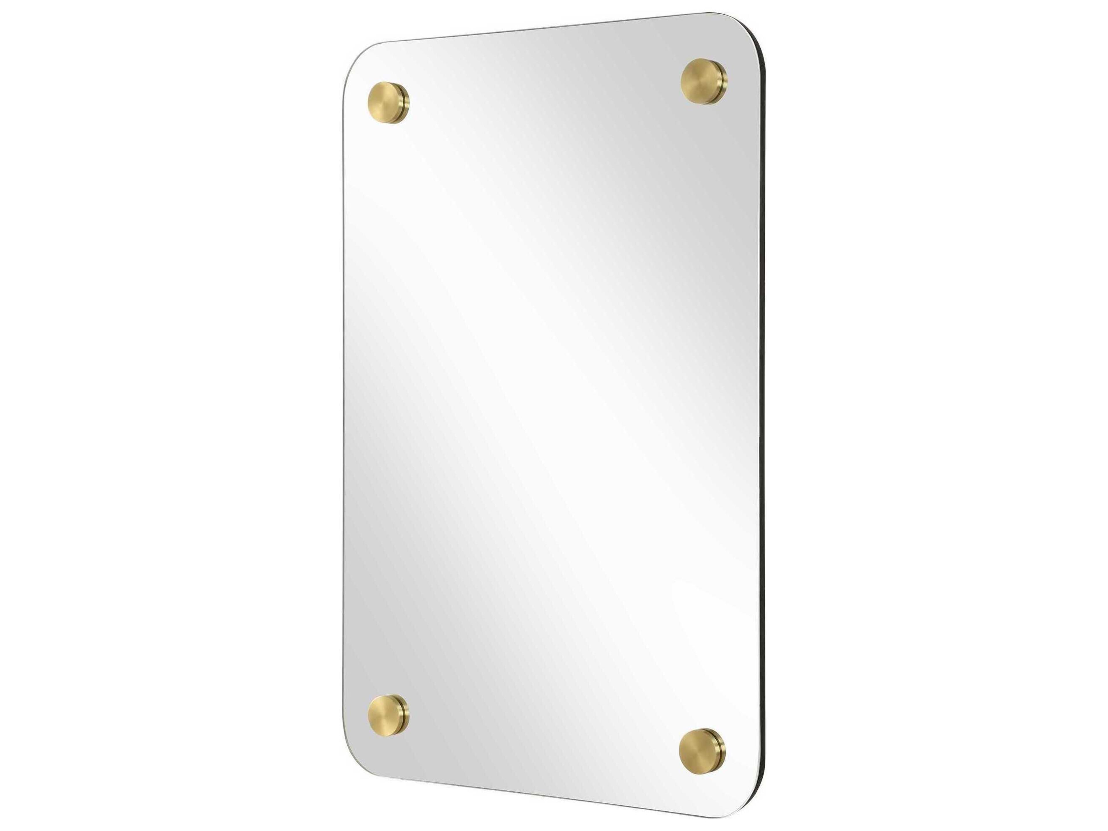 Uttermost Hamrick Brass Rectangular Wall Mirror