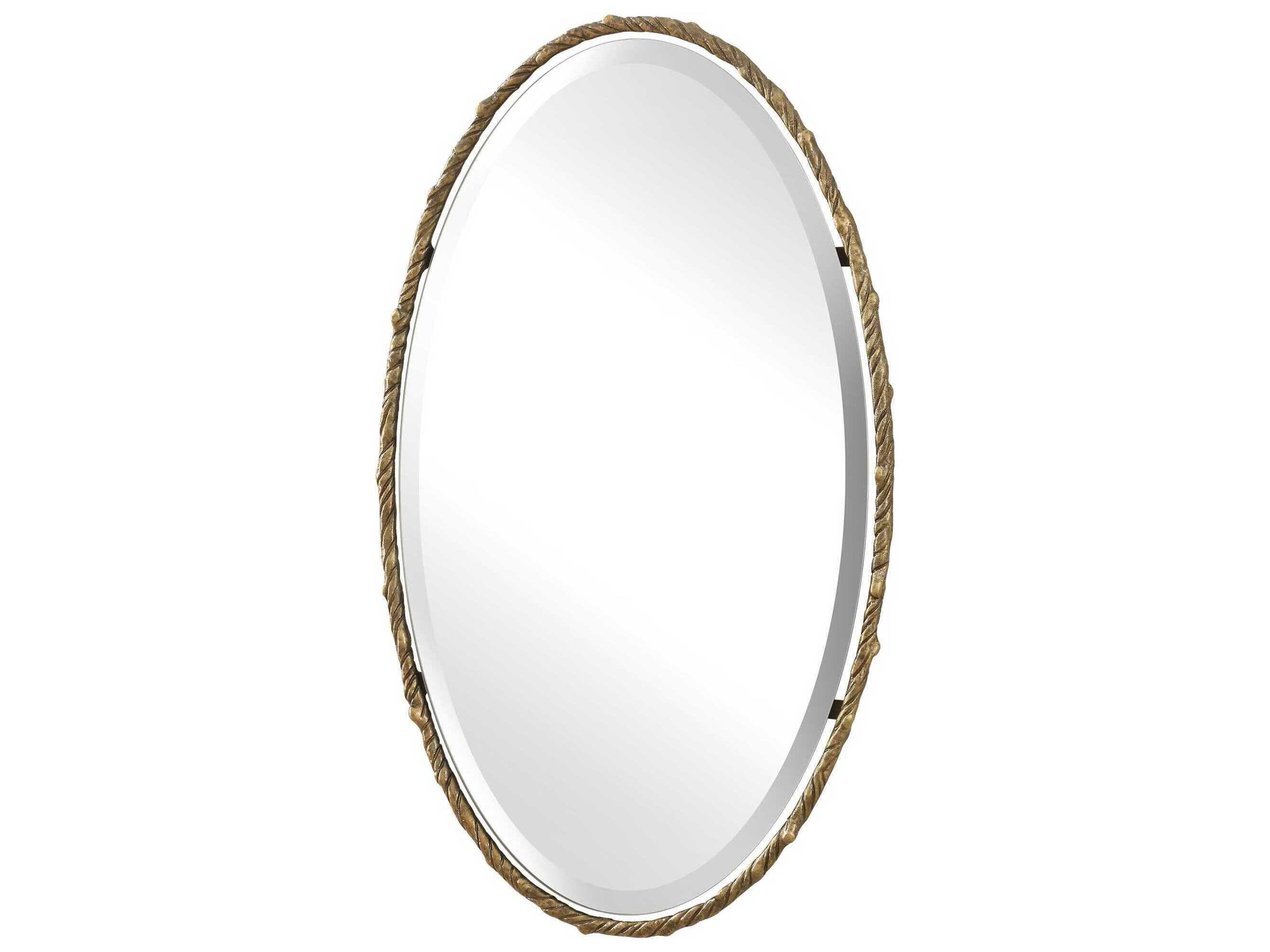 Uttermost Twisted Branch Antique Gold Oval Wall Mirror
