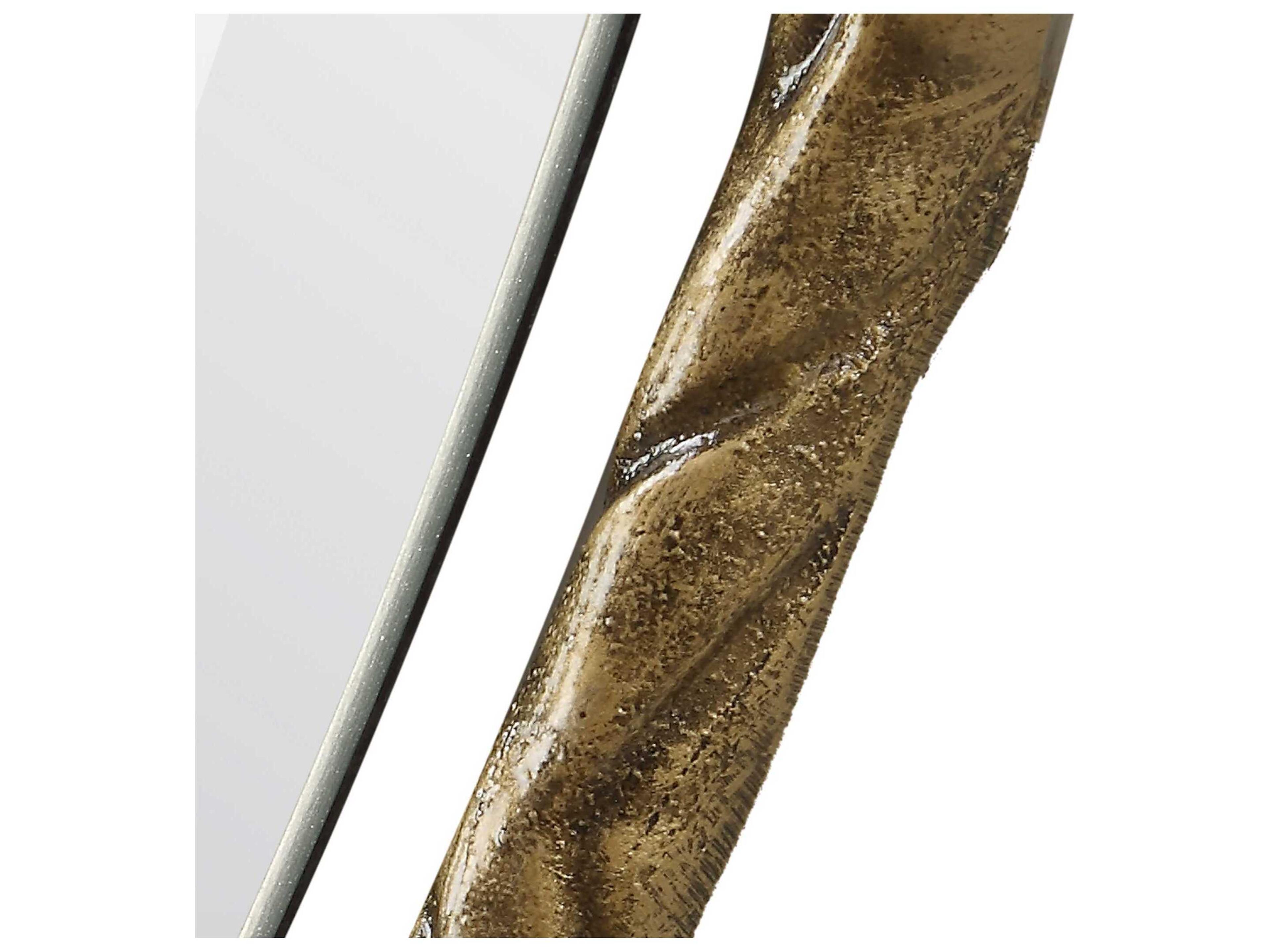 Uttermost Twisted Branch Antique Gold Oval Wall Mirror