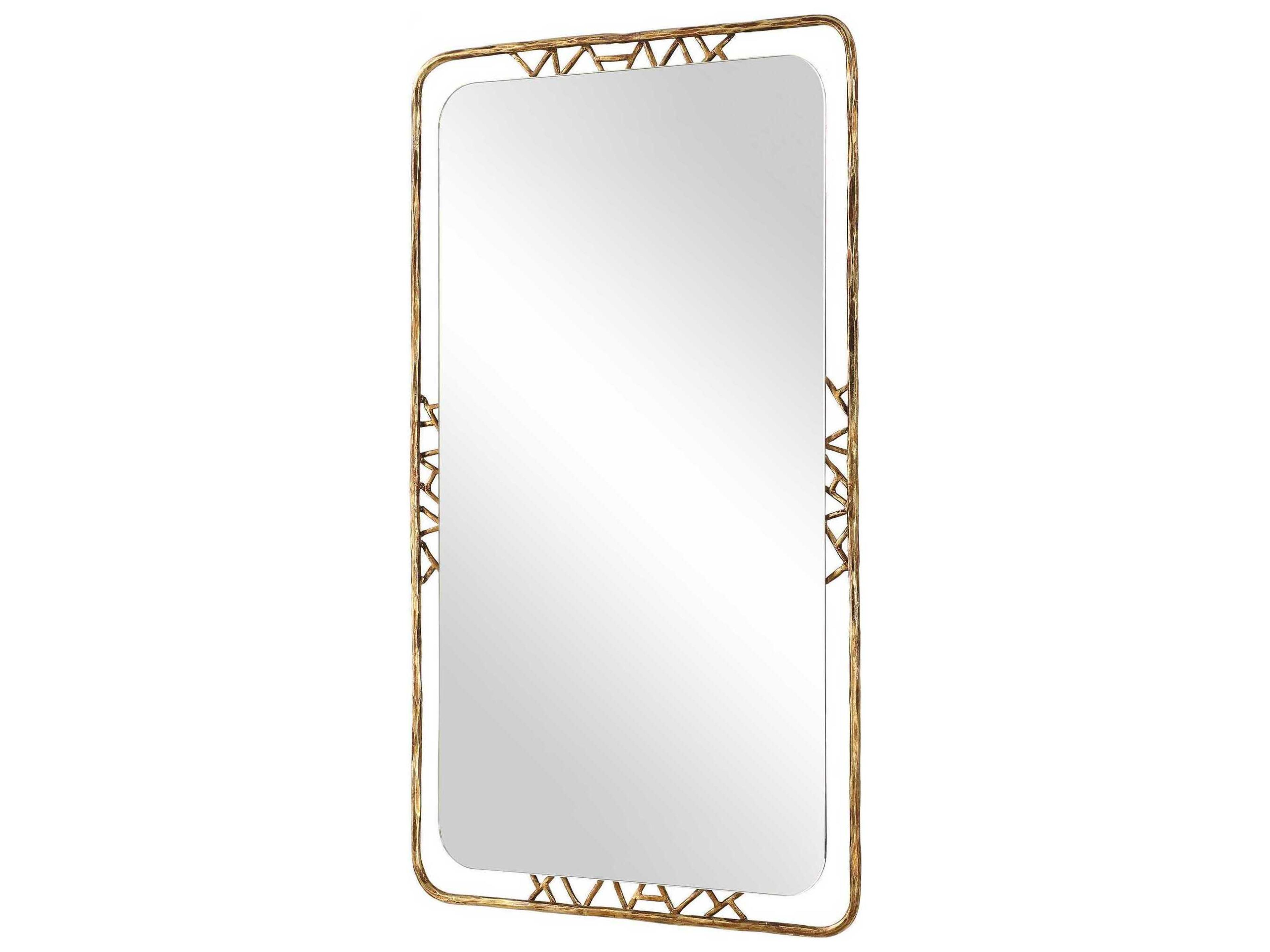 Uttermost Tahoma Antique Gold Rectangular Wall Mirror