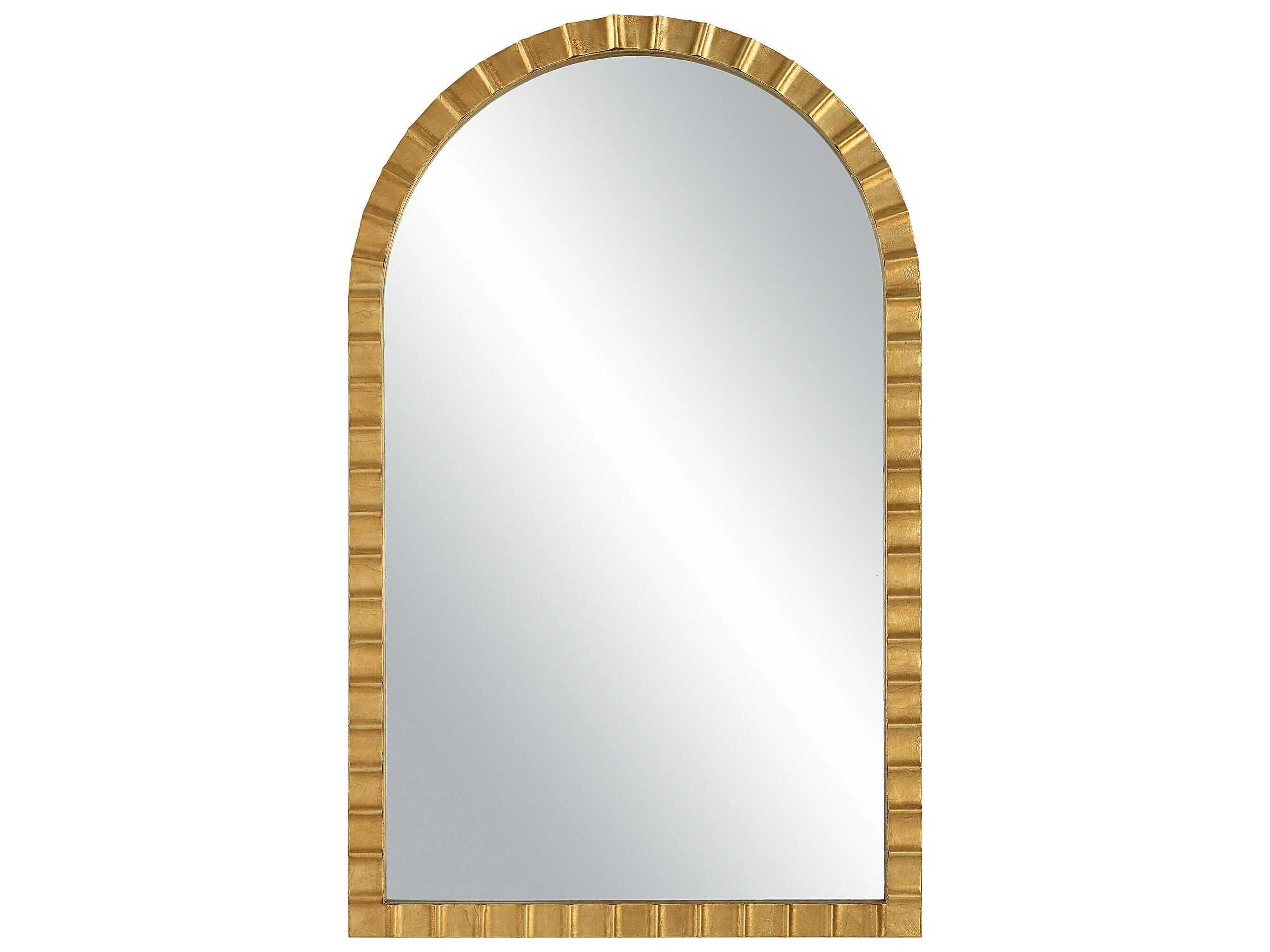 Uttermost Dandridge Gold Leaf Arch Wall Mirror